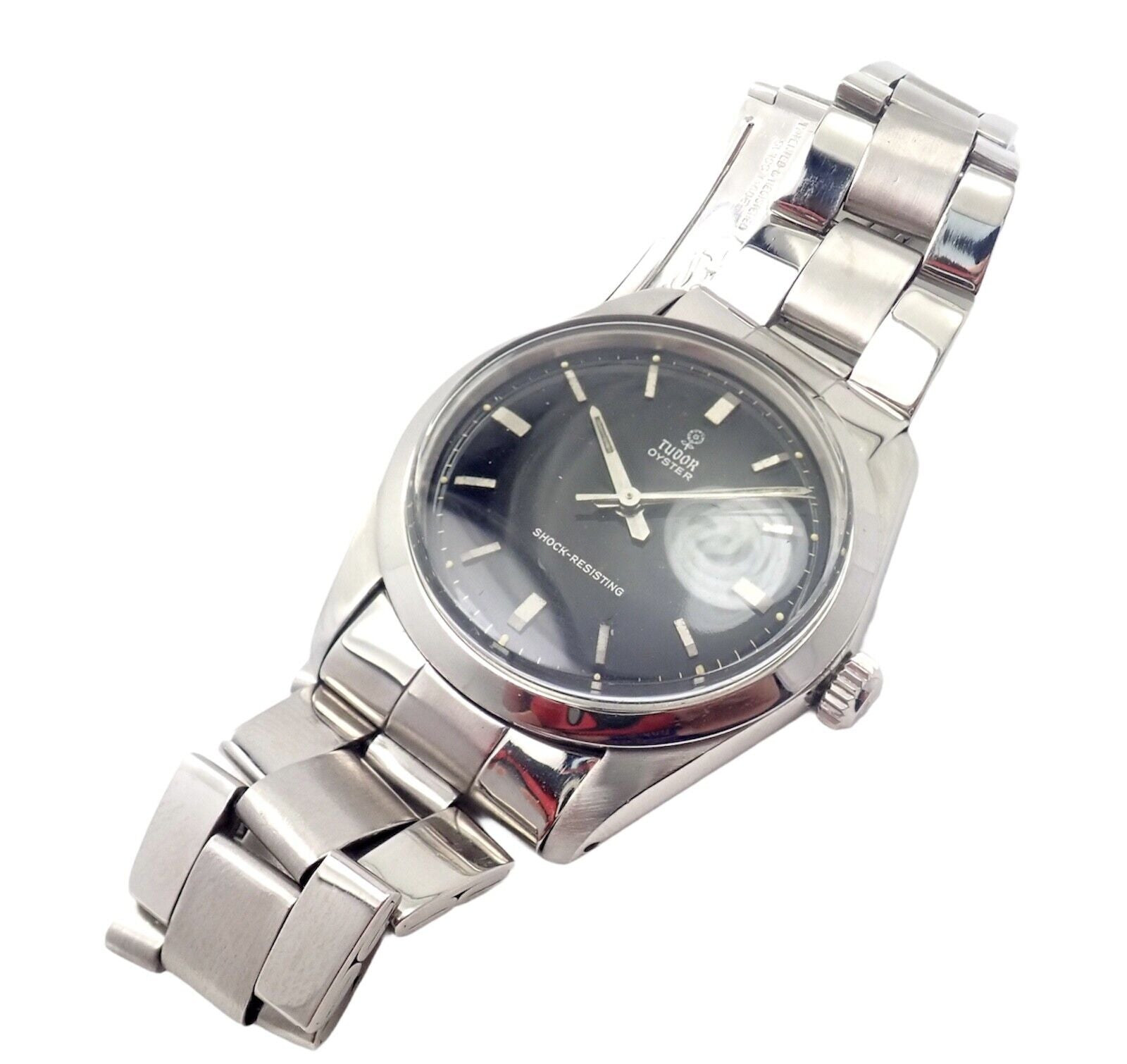 Authentic Vintage! Rolex Tudor Stainless Steel Manual Oyster Rose Logo Watch