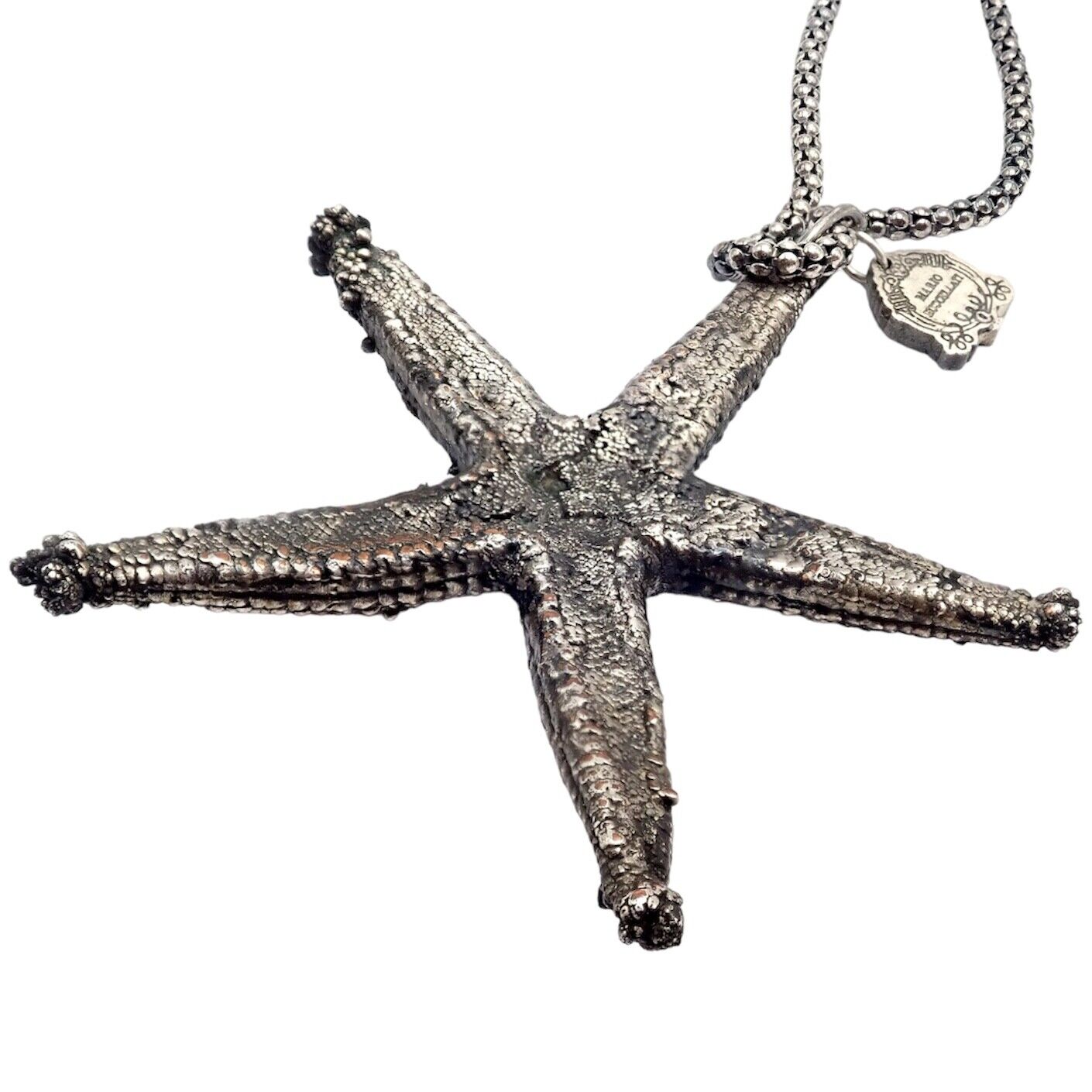 Rare! Vintage Mario Buccellati Silver Large Starfish Statement Necklace | Fortrove