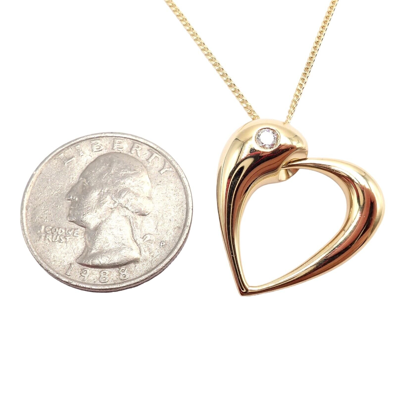 Rare Georg Jensen 18K Yellow Gold Diamond Snake Eating Tail Ouroboros Necklace | Fortrove