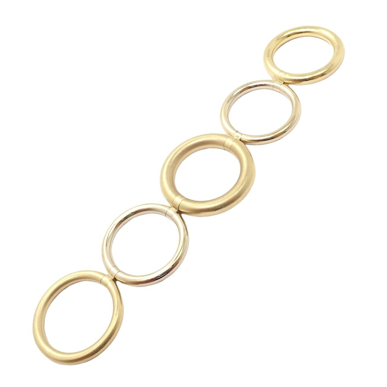 Authentic! Pomellato 18k Yellow White Gold 5 Row Interlocking Tubolare Band Ring | Fortrove