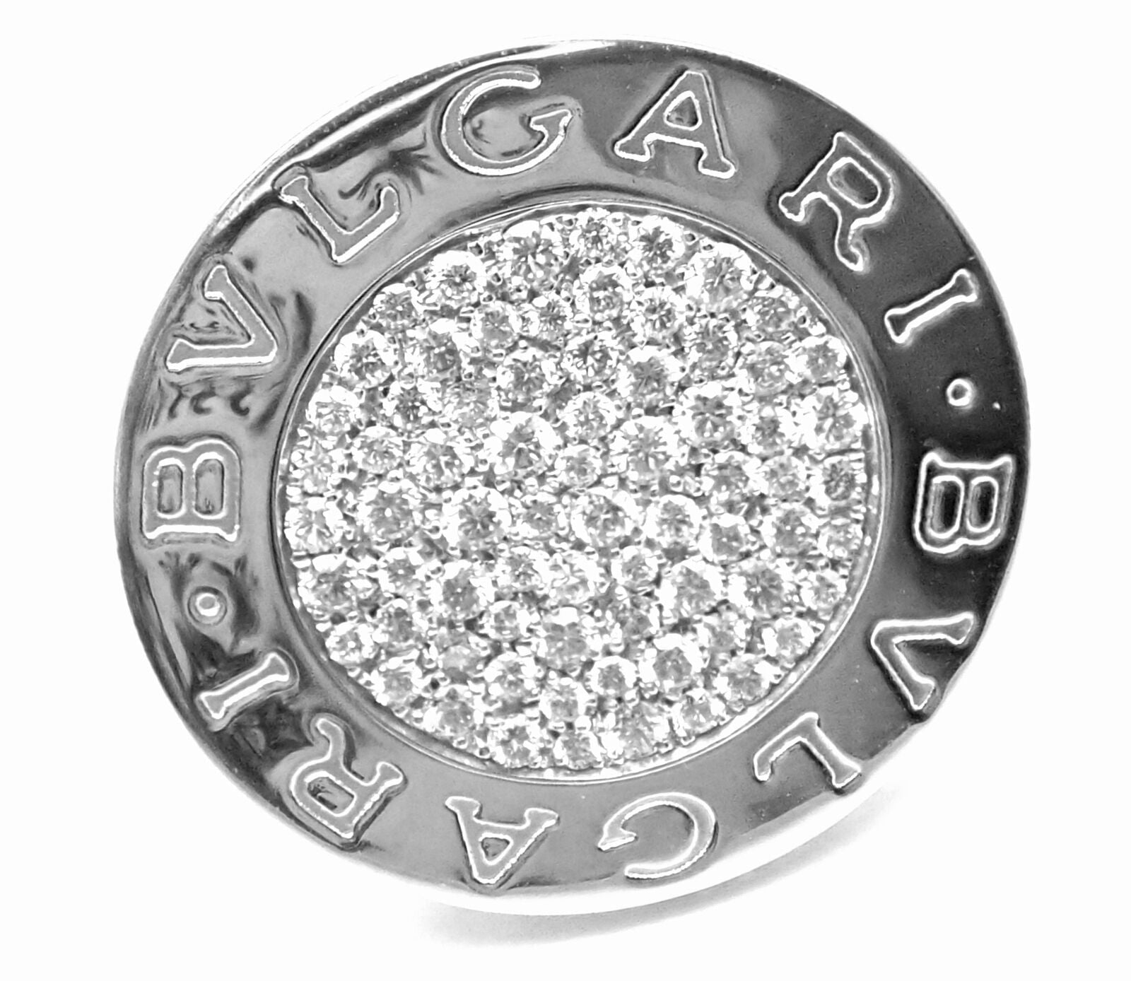 Rare! Authentic Bvlgari Bulgari 18k White Gold Diamond Ring | Fortrove