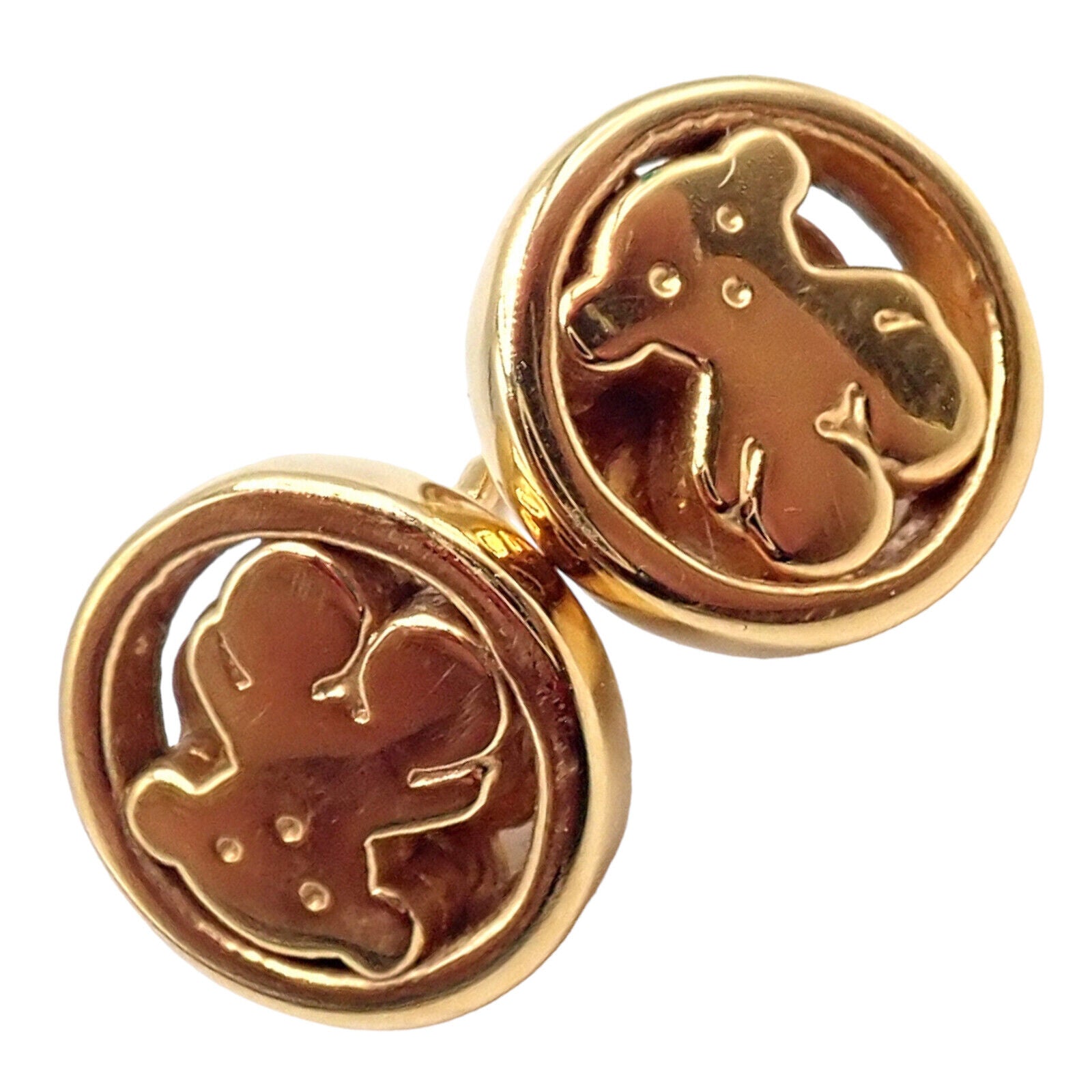 Tous Jewelry & Watches:Fine Jewelry:Earrings Authentic! Tous 18k Yellow Gold Teddy Bear Stud Earrings