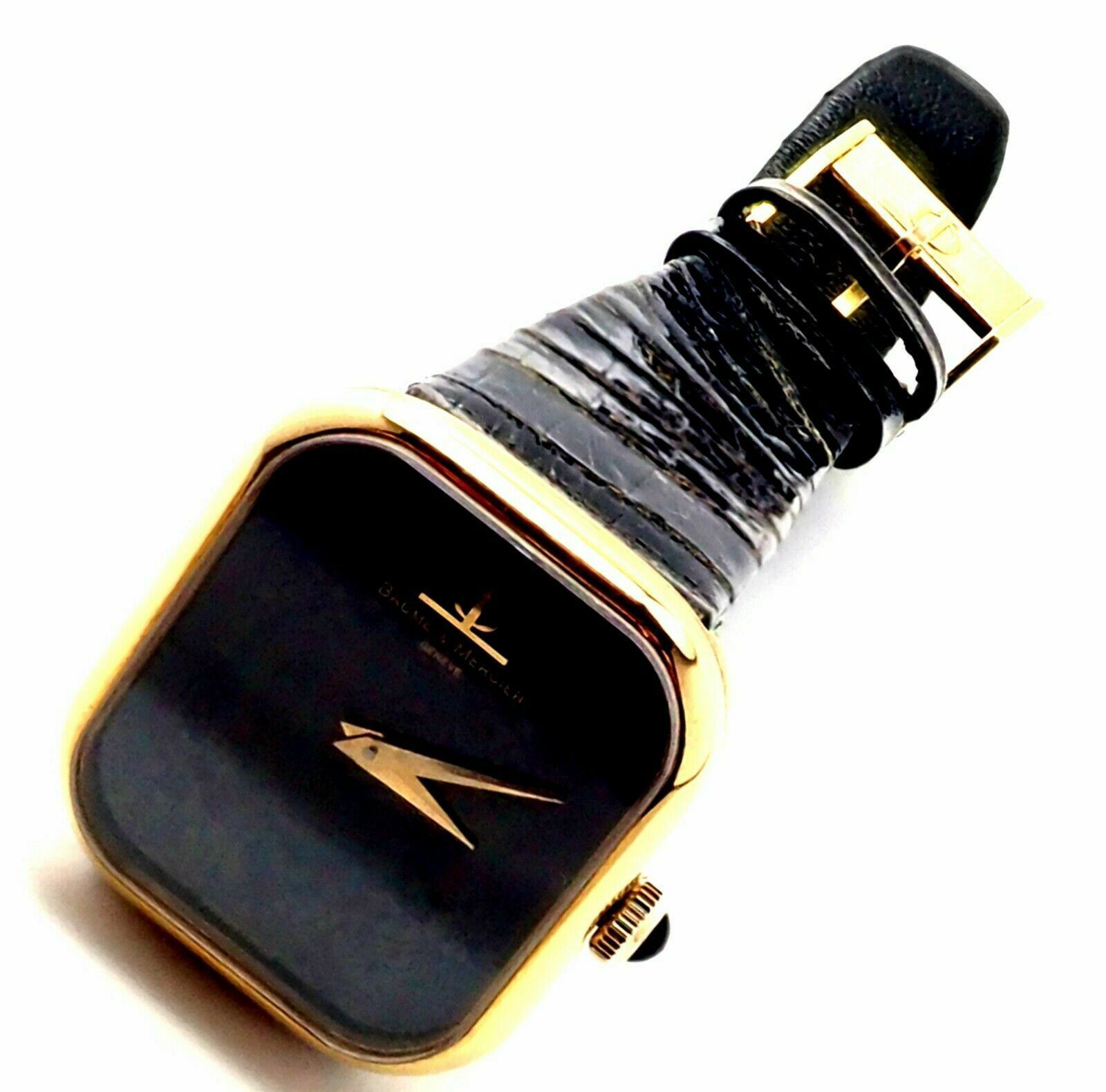 Authentic! Baume & Mercier 18k Yellow Gold Manual Wind Watch 38304 | Fortrove