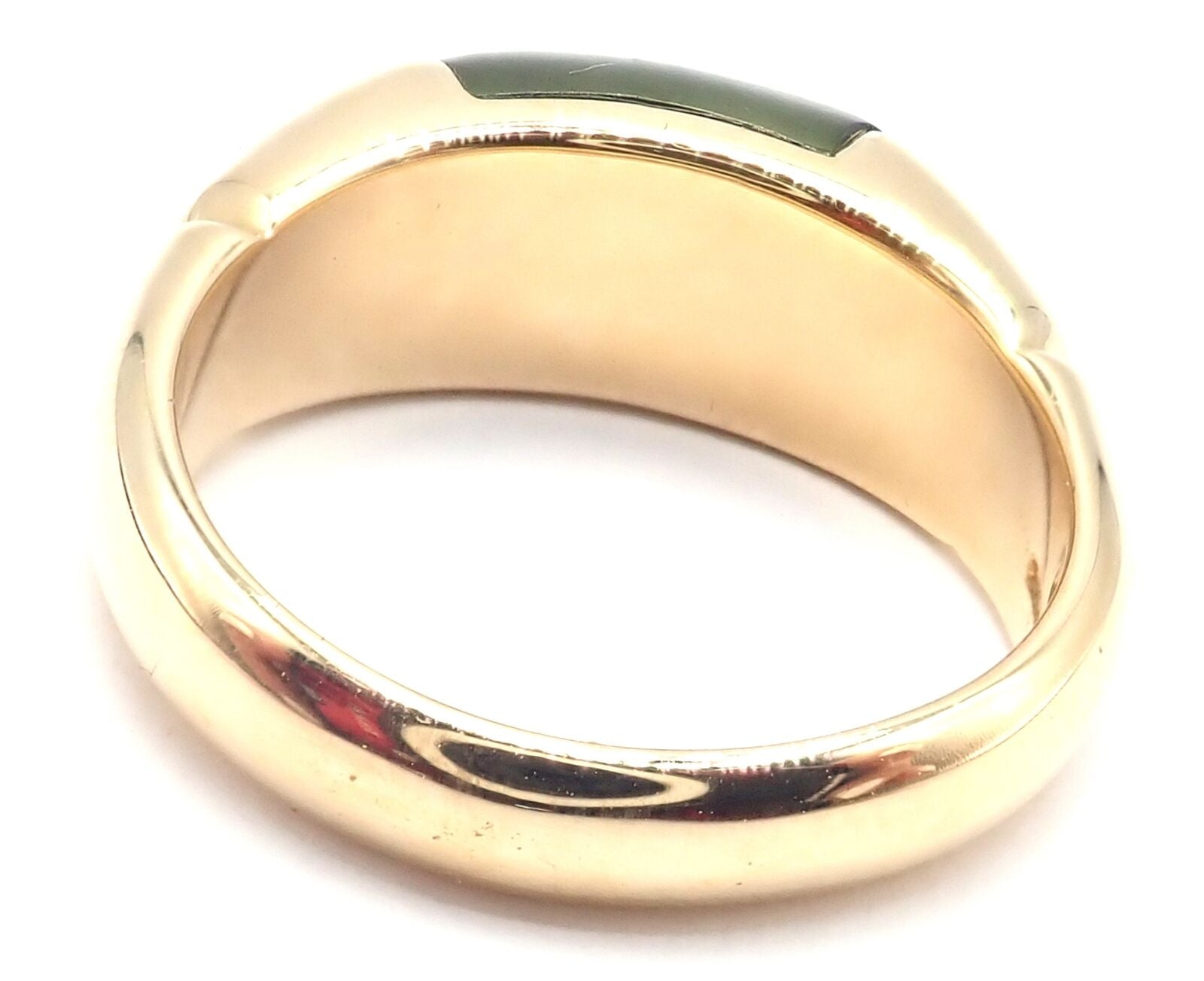 Bulgari Jewelry & Watches:Fine Jewelry:Rings Authentic! Bulgari Bvlgari 18k Yellow Gold Large Green Tourmaline Ring