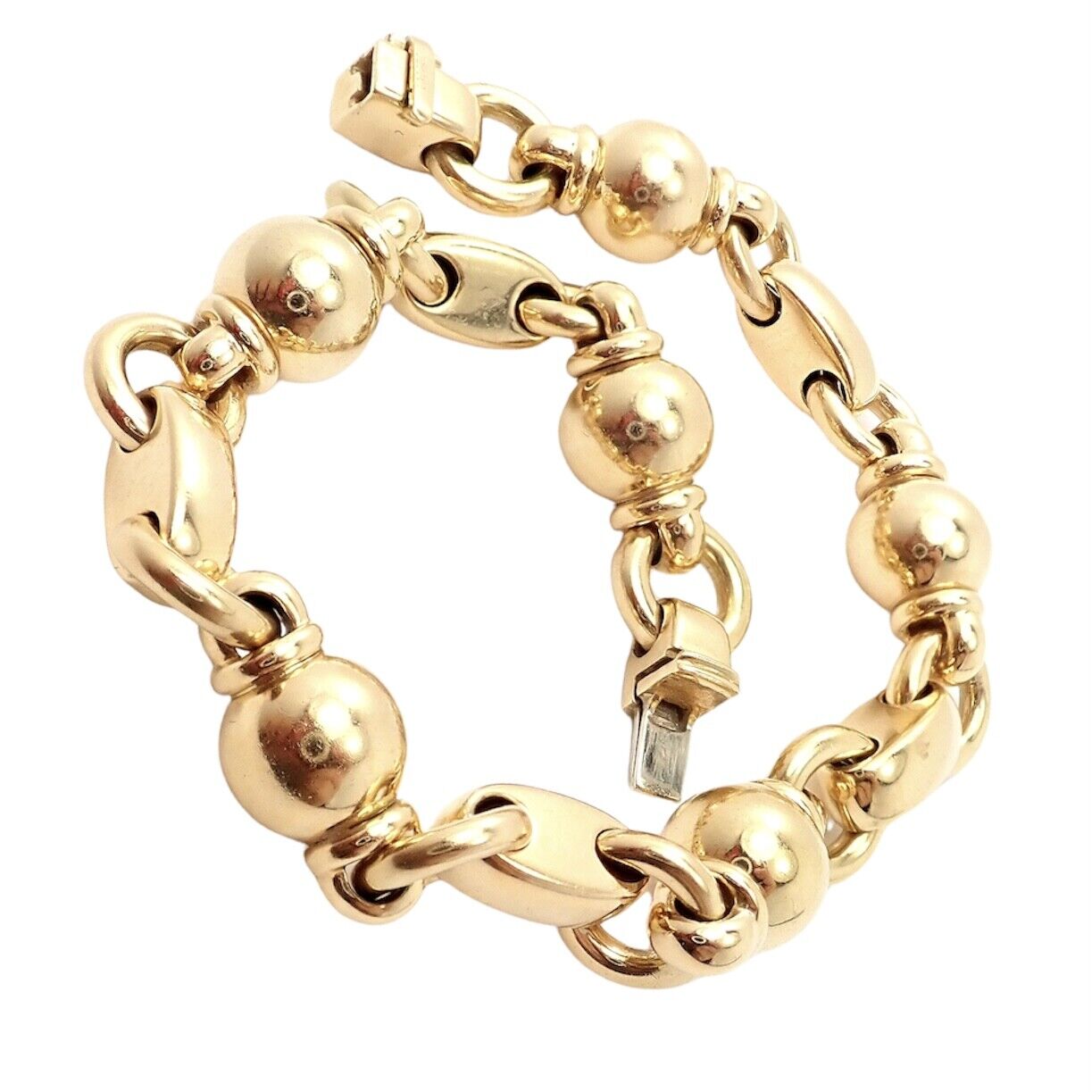 Authentic! Vintage Chanel 18k Yellow Gold Classic Link Bracelet | Fortrove