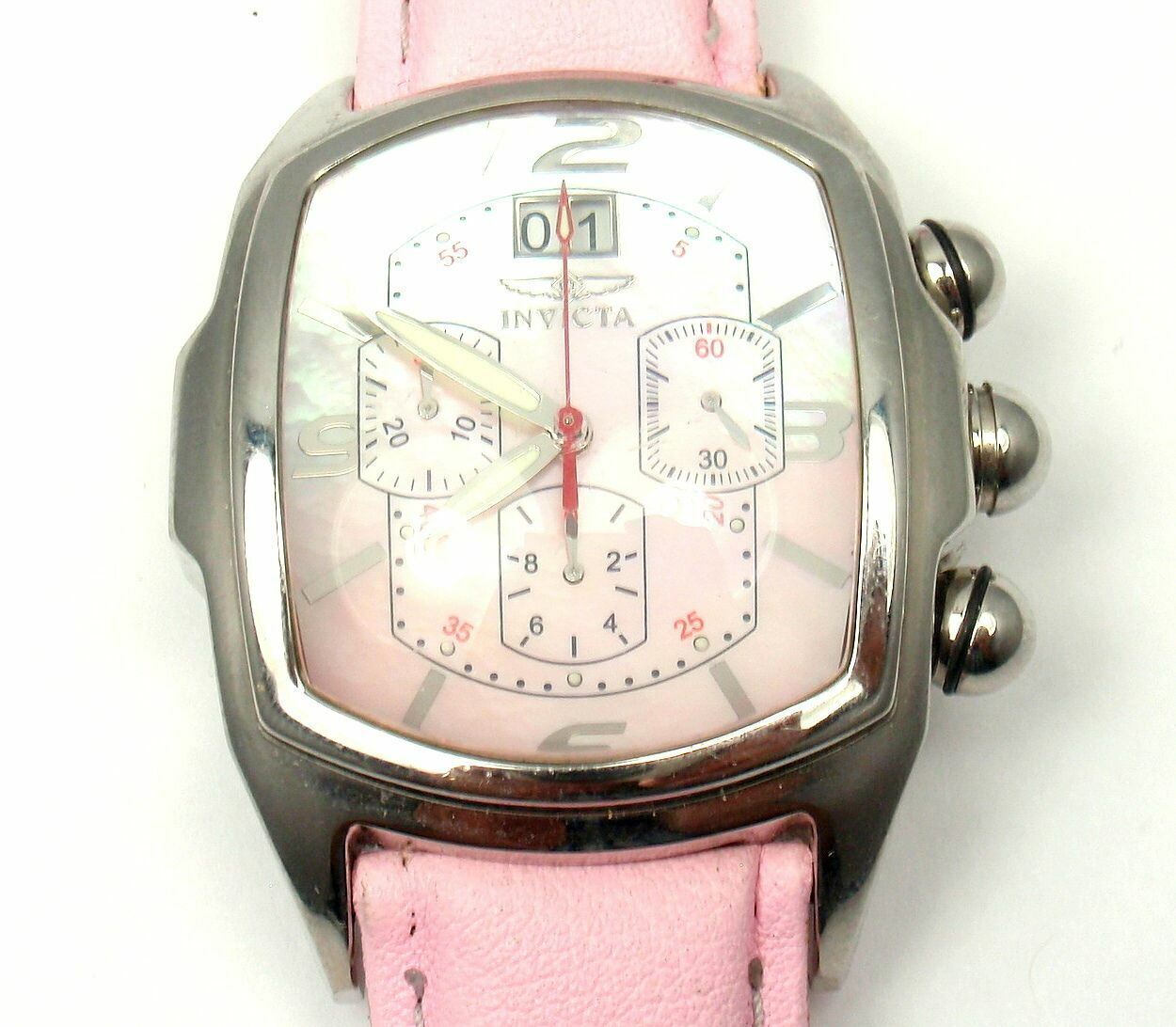 Invicta Jewelry & Watches:Watches, Parts & Accessories:Watches:Wristwatches Rare! Invicta Large Dragon Lupah Pink Mother of Pearl Quartz Mens Watch 2467