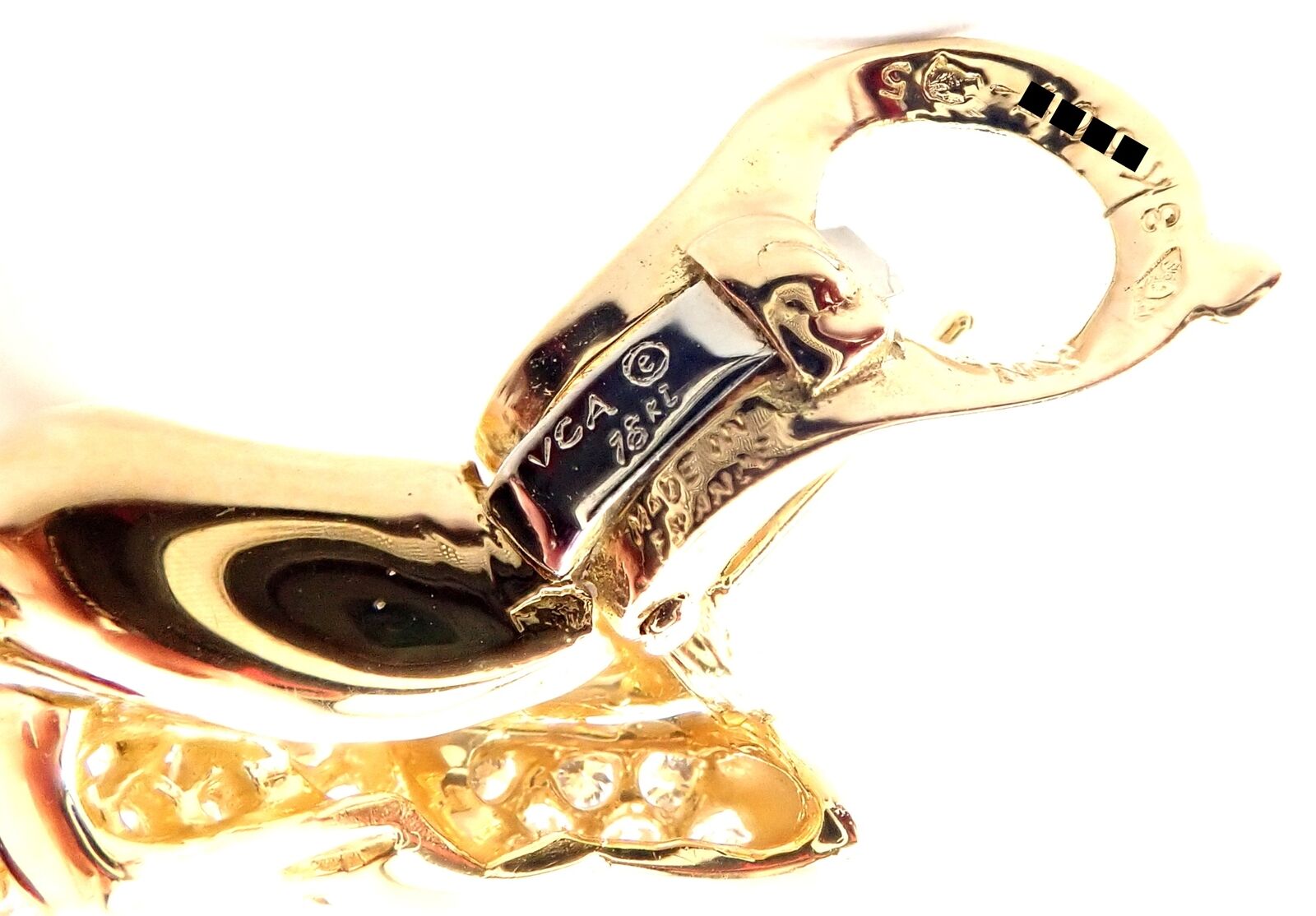 Rare! Authentic Van Cleef & Arpels 18k Yellow Gold Diamond Bow Earrings Paper | Fortrove