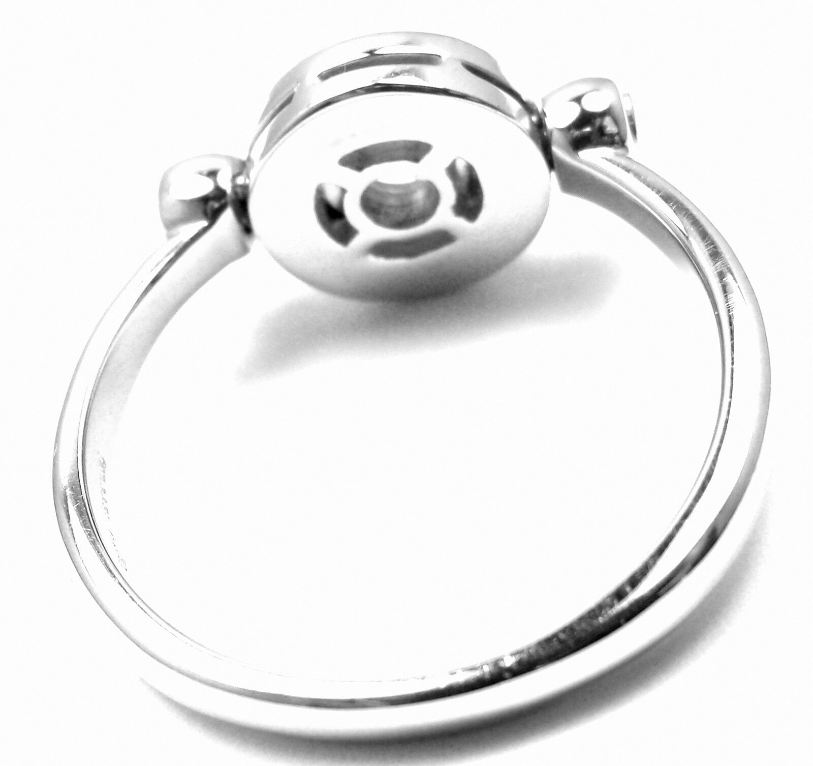 Authentic! Bvlgari Bulgari Flip 18k White Gold Diamond Band Ring | Fortrove