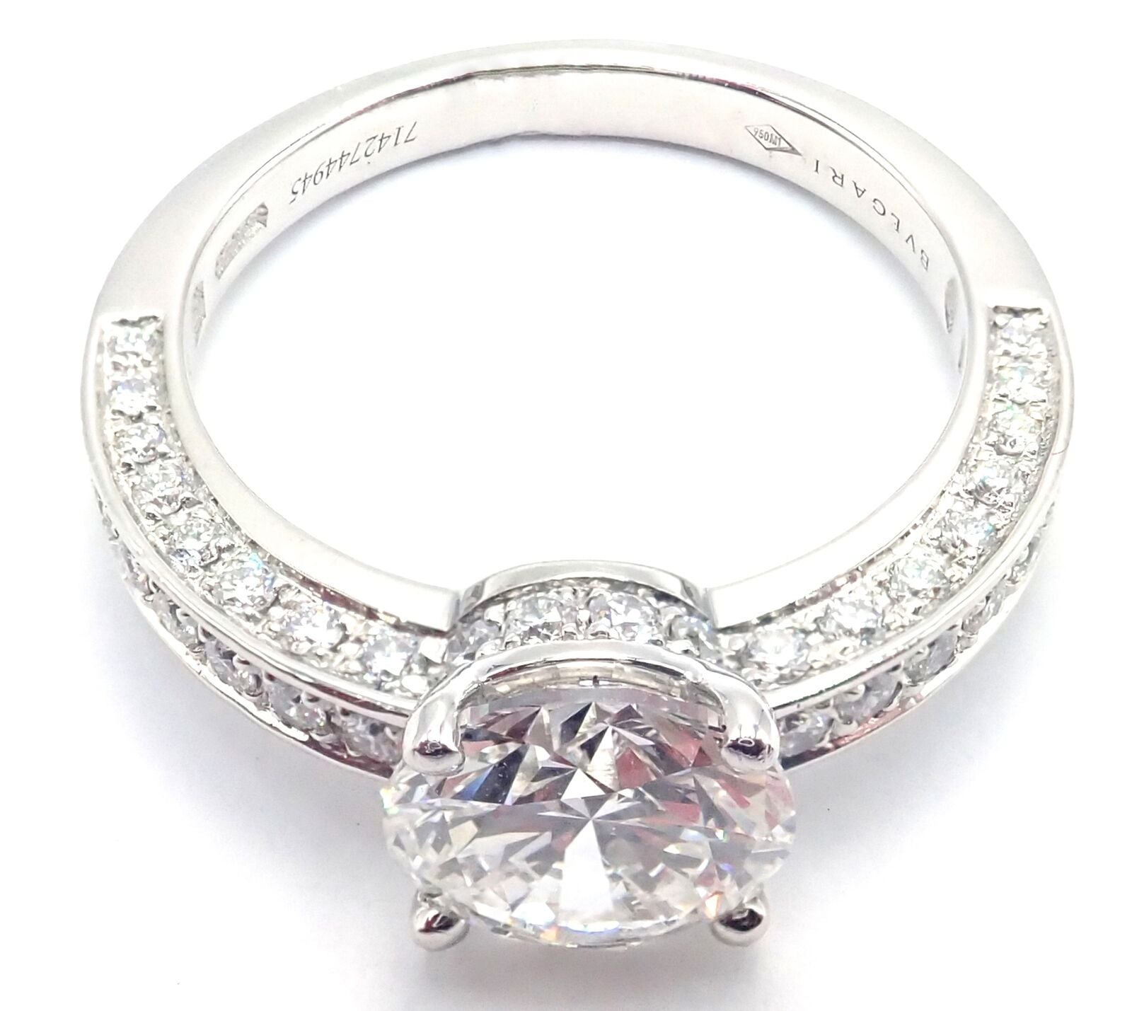 Authentic! Bulgari Bvlgari Platinum 4.04ct VS1 F Diamond Engagement Ring GIA | Fortrove