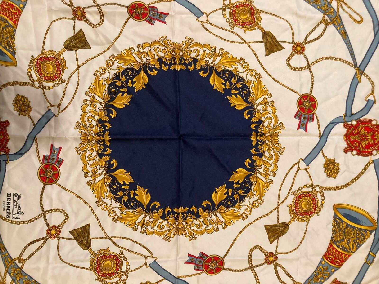 Authentic RARE! Rolex Geneve Swiss Vintage 90cm Silk Scarf | Fortrove