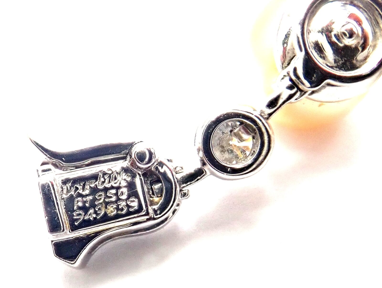 Authentic! Cartier Calin Platinum Diamond Tahitian & South Sea Pearl Necklace | Fortrove