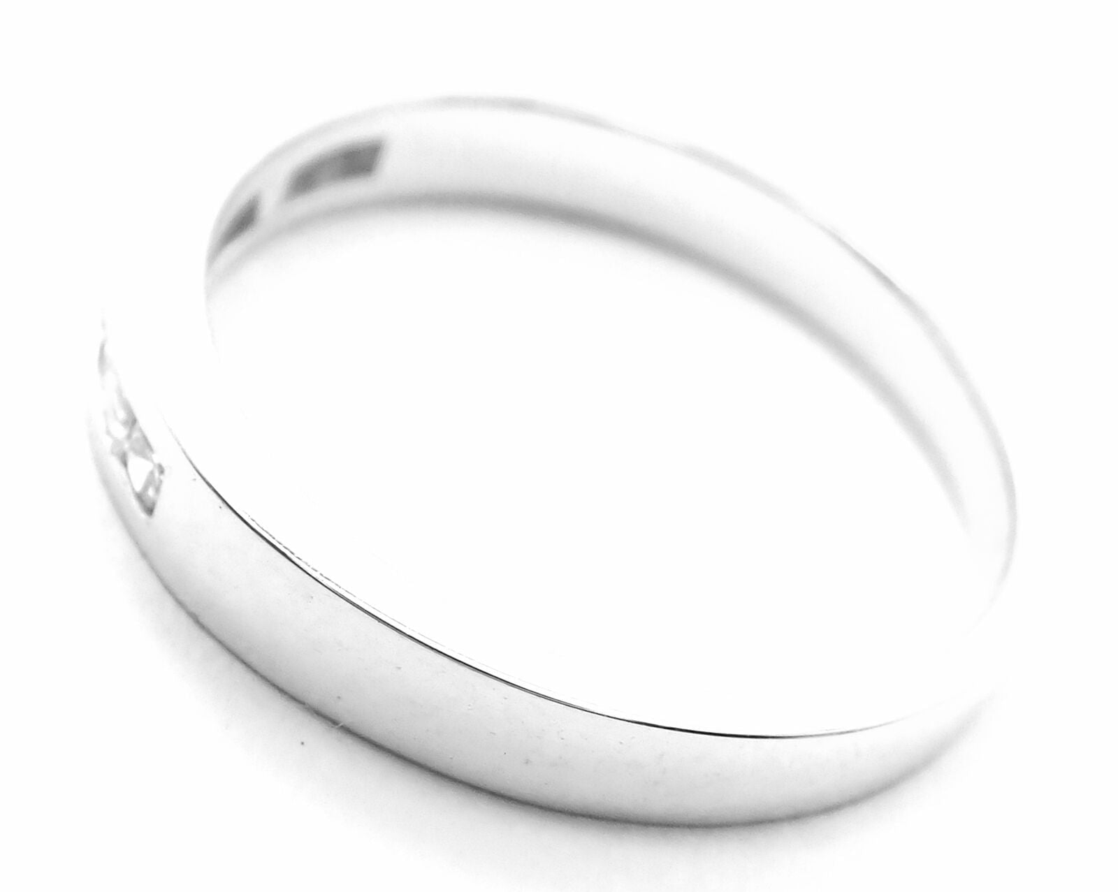 Authentic! Tiffany & Co 18k White Gold Diamond Channel Set Band Ring | Fortrove