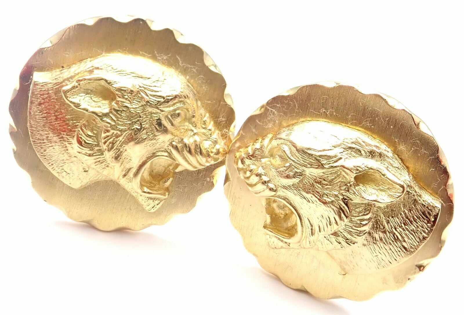 Van Cleef & Arpels Jewelry & Watches:Men's Jewelry:Cufflinks Rare! Authentic Van Cleef & Arpels 18k Yellow Gold Panther Panthere Cufflinks