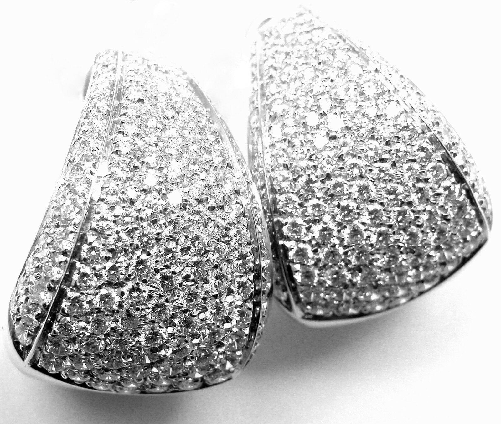 New Authentic Damiani Da Definire 18k White Gold 3.09ct Diamond Earrings $22,900 | Fortrove