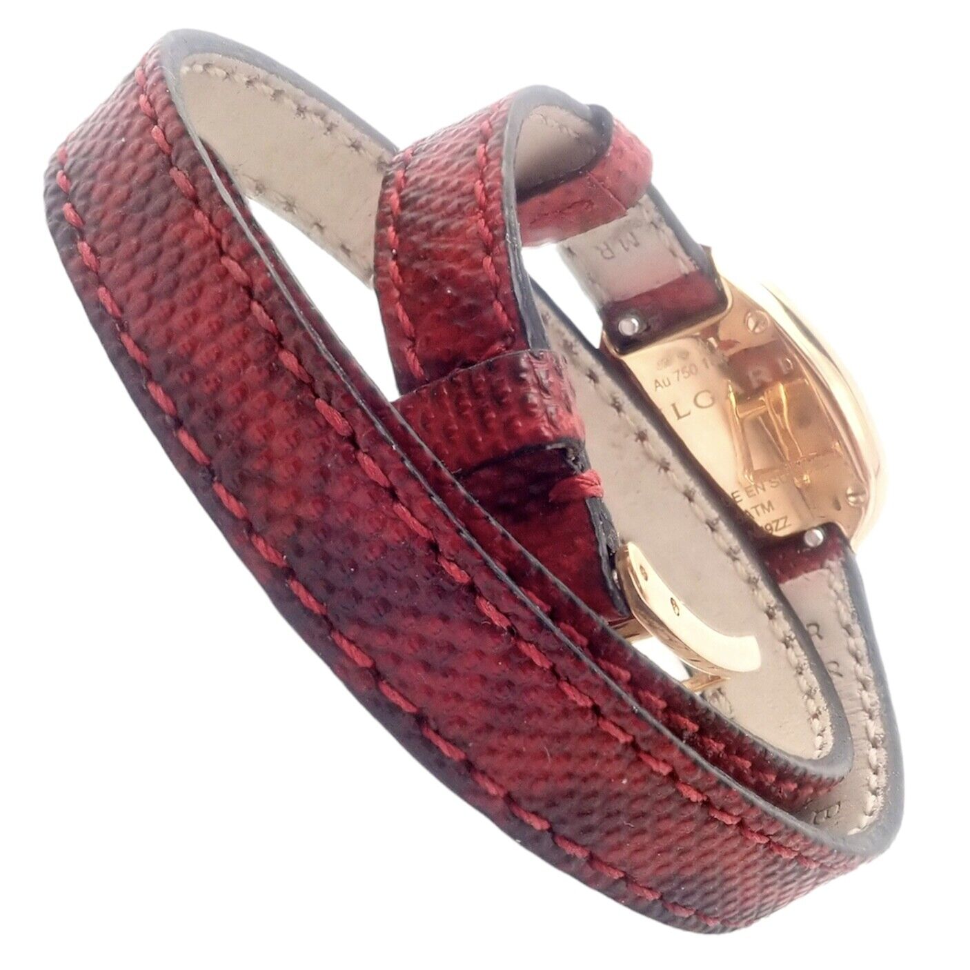 Bulgari 18k Rose Gold Diamond Tubogas Red Serpenti Snake Watch + Band + Tool | Fortrove