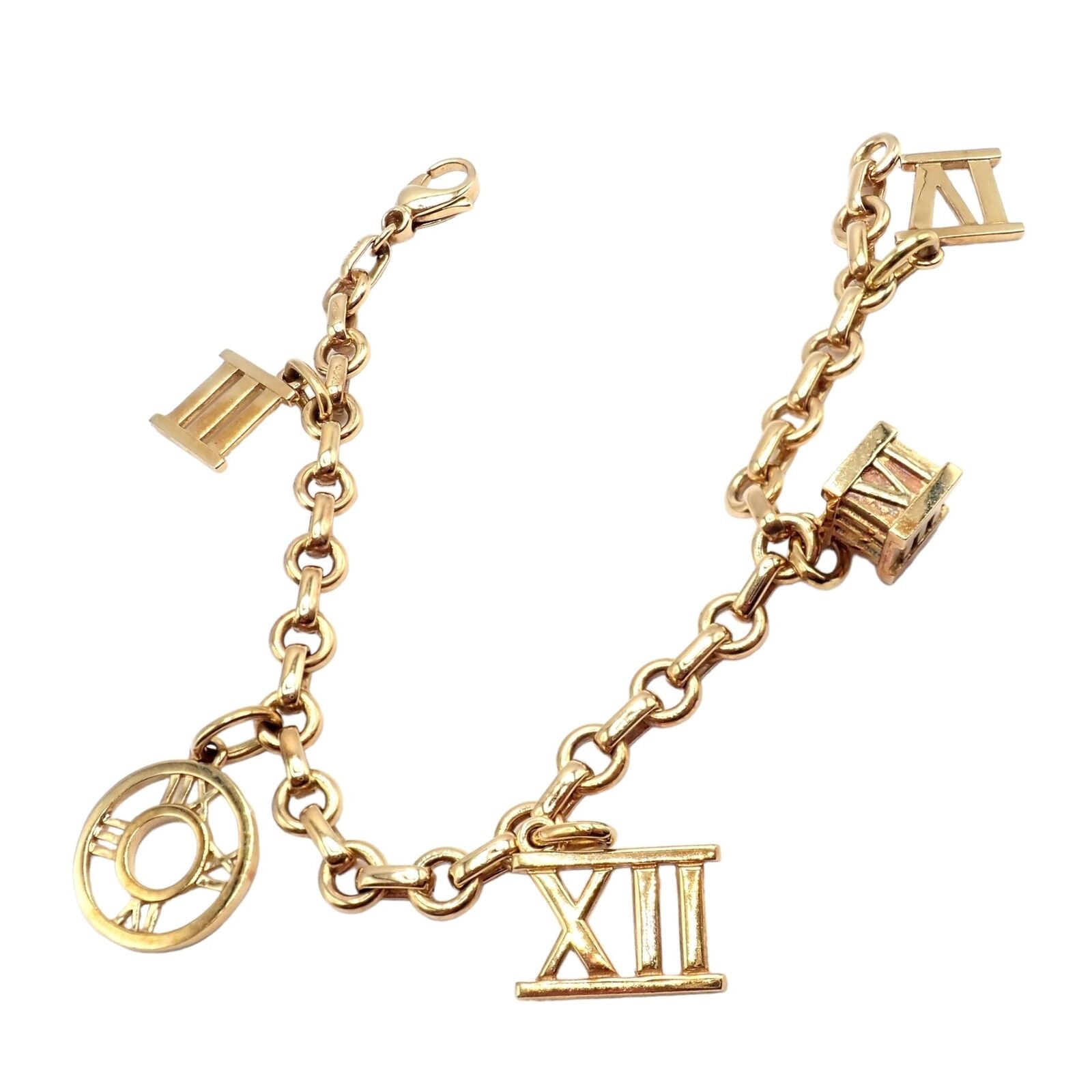 Vintage Tiffany & Co. 18k Yellow Gold Atlas Charm Bracelet 2003 | Fortrove