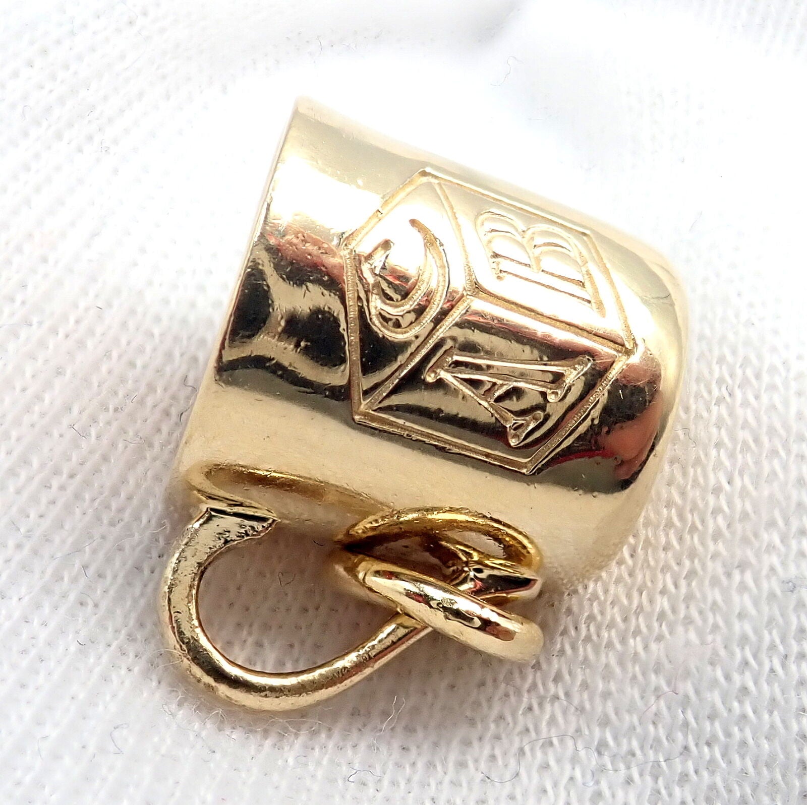 Rare Vintage Tiffany & Co. 18k Yellow Gold ABC Child Baby Cup Charm | Fortrove
