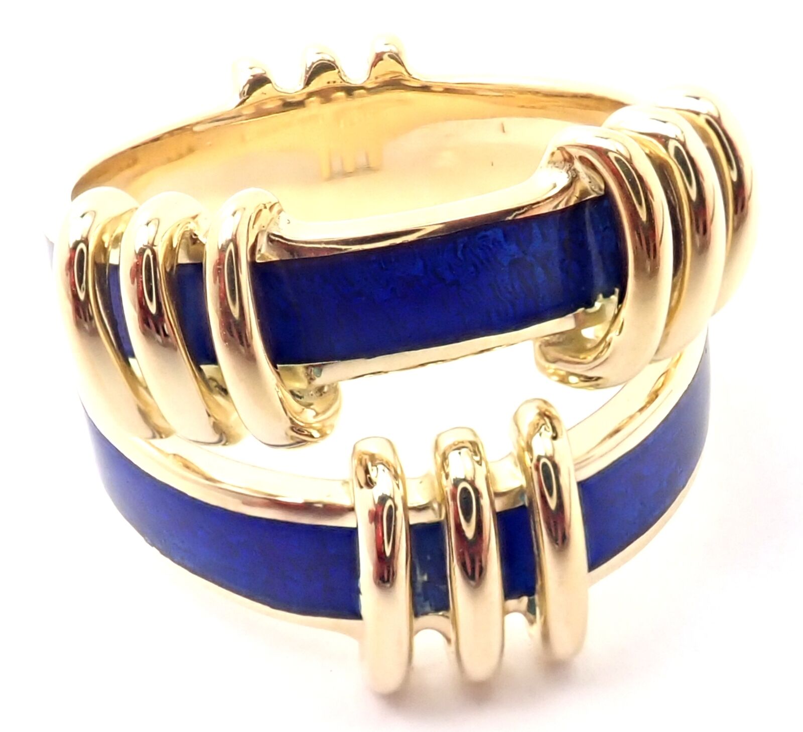 Jean Schlumberger for Tiffany & Co. Jewelry & Watches:Fine Jewelry:Rings Vintage! Authentic Tiffany & Co Schlumberger 18k Yellow Gold Enamel Band Ring