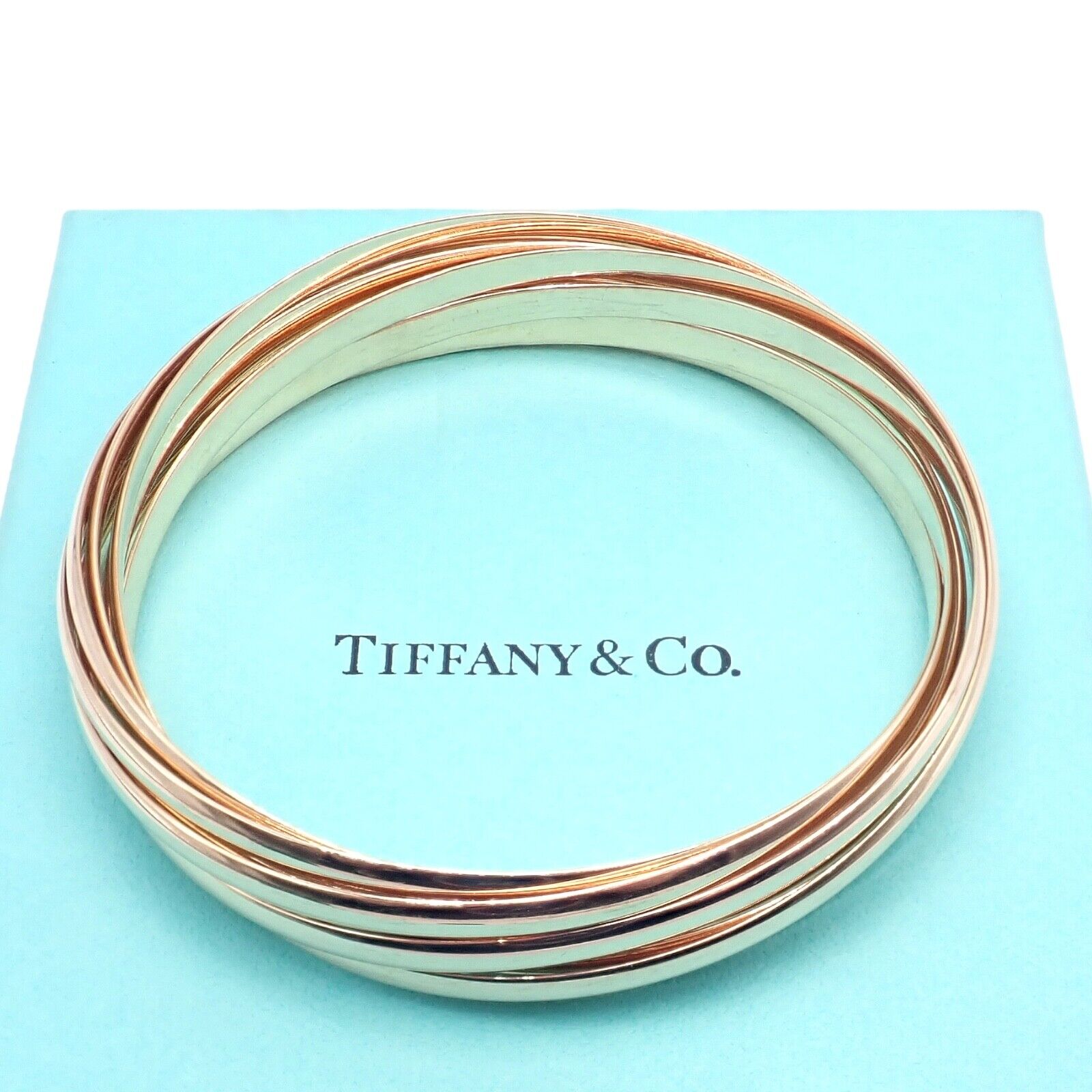 Authentic! Tiffany & Co 18k Rose Gold 9 Row Melody Calife Picasso Large Bracelet | Fortrove