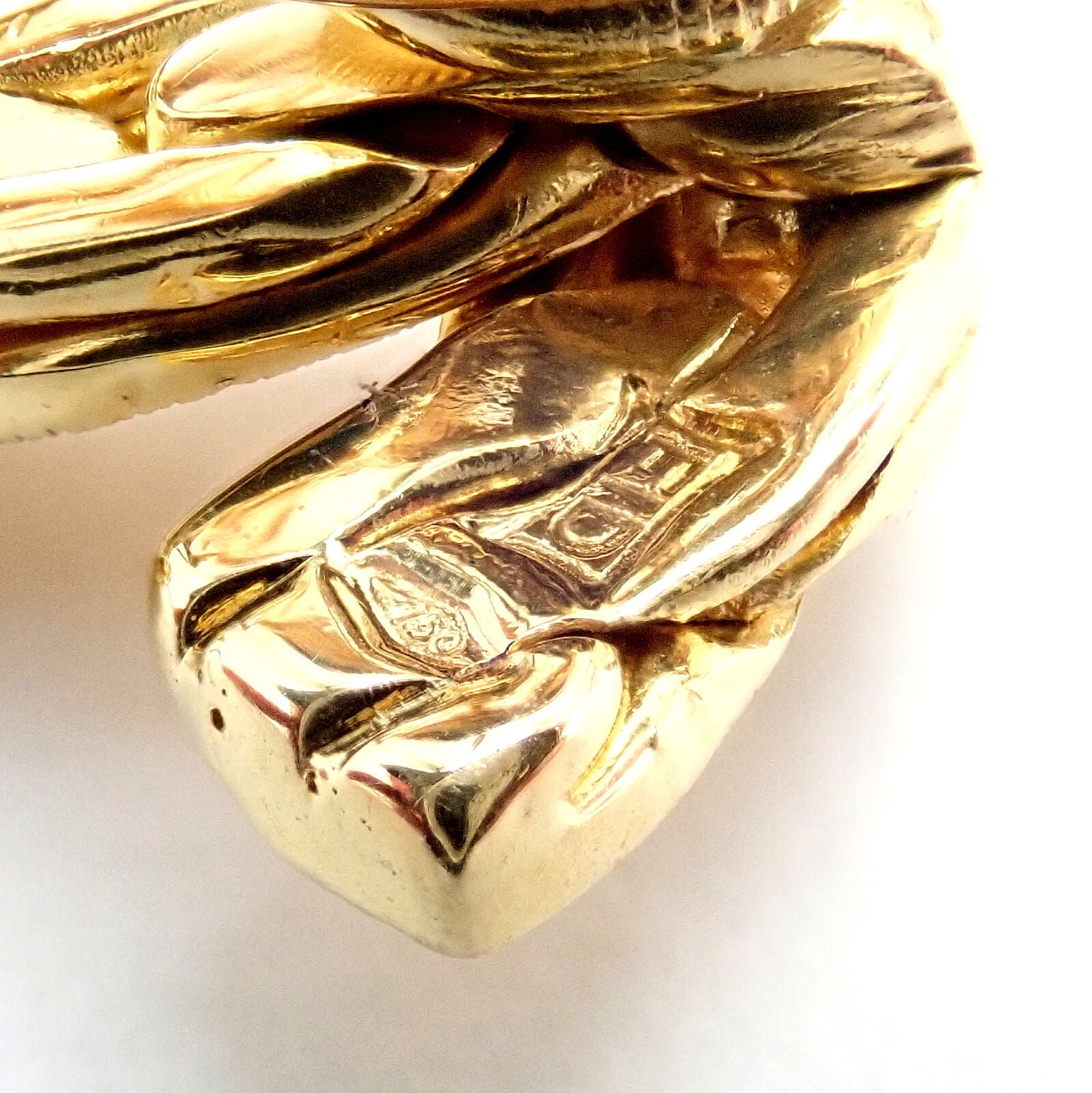 Authentic! Vintage Buccellati 18k Yellow Gold Knot Rope Coil Earrings | Fortrove