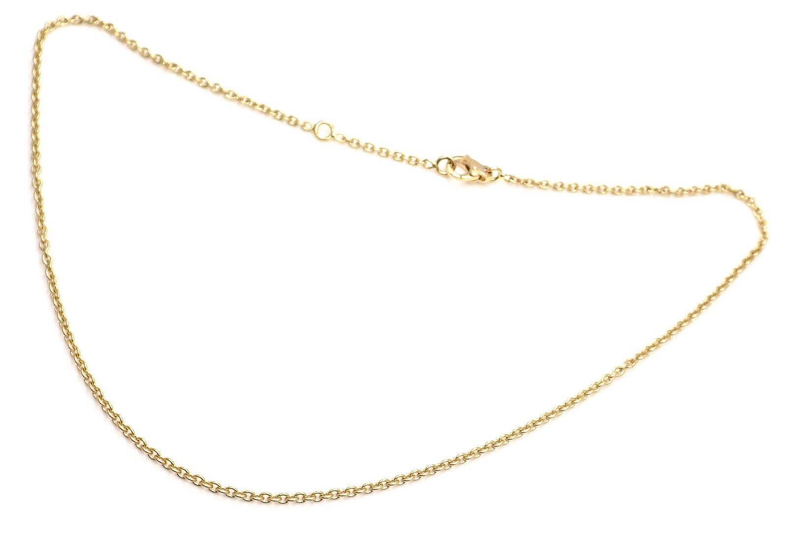 Chanel Jewelry & Watches:Fine Jewelry:Necklaces & Pendants Authentic Chanel 18k Yellow Gold Classic Round Chain Necklace 14.75" to 15.75"