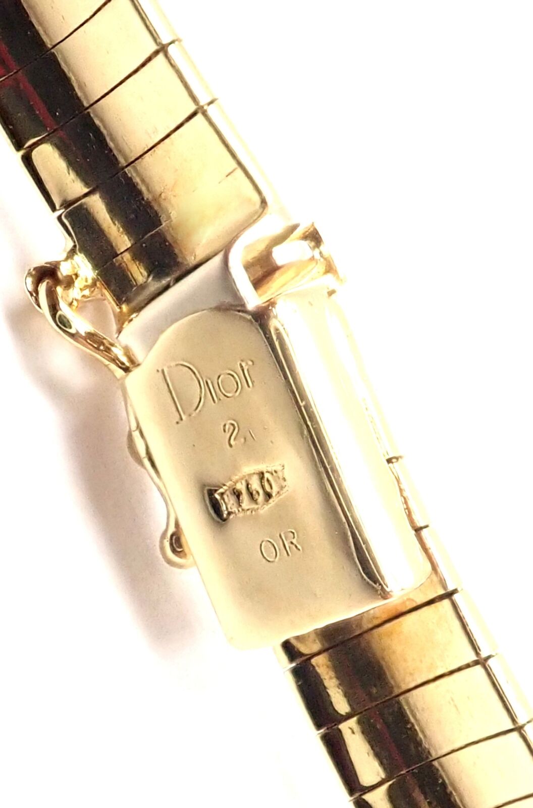 Rare! Authentic Christian Dior 18k Yellow Gold Diamond Sapphire Bow Necklace | Fortrove