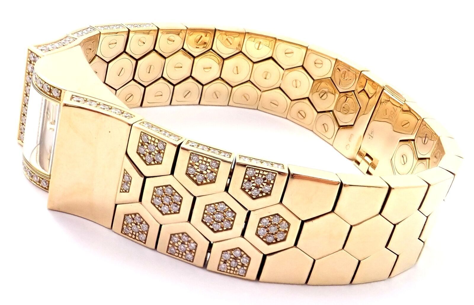 Authentic! Van Cleef & Arpels Ludo Swann 18k Yellow Gold Diamond Watch Papers | Fortrove
