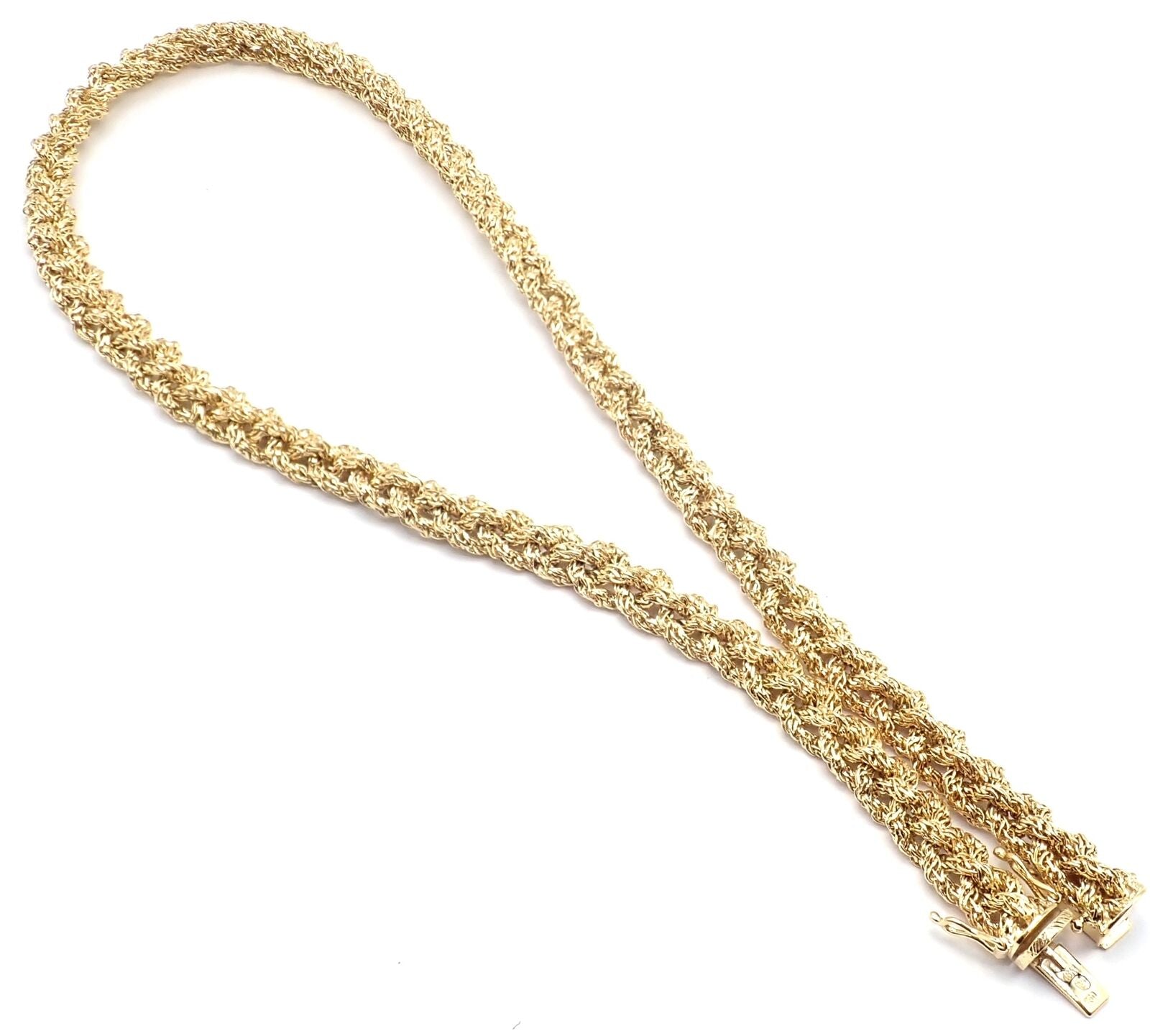 Tiffany & Co. Jewelry & Watches:Fine Jewelry:Necklaces & Pendants Authentic! Vintage Tiffany & Co 18k Yellow Gold Basketweave Link Chain Necklace