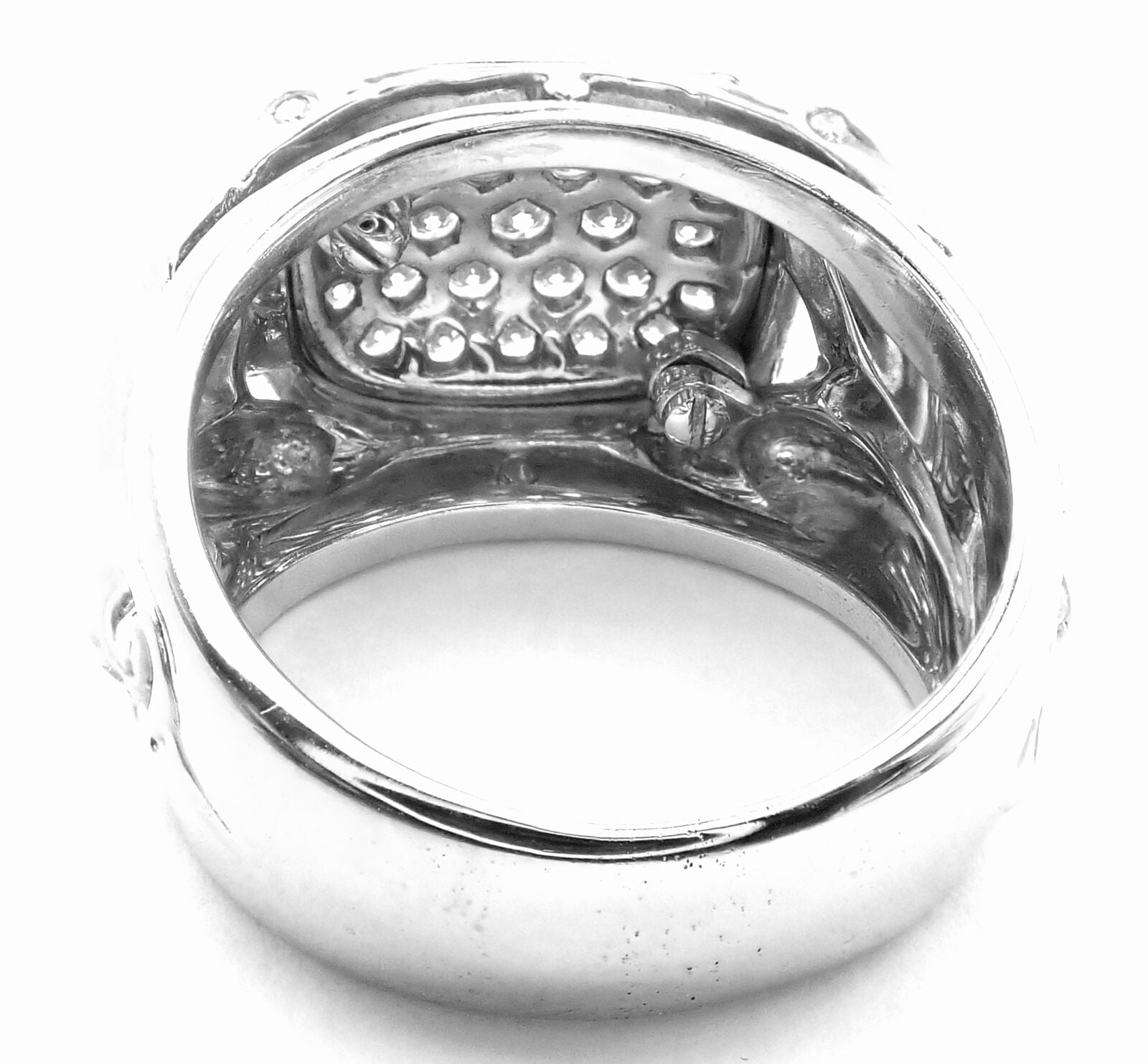 Authentic! Carrera Y Carrera Dolphin Motif 18k White Gold Diamond Ring | Fortrove