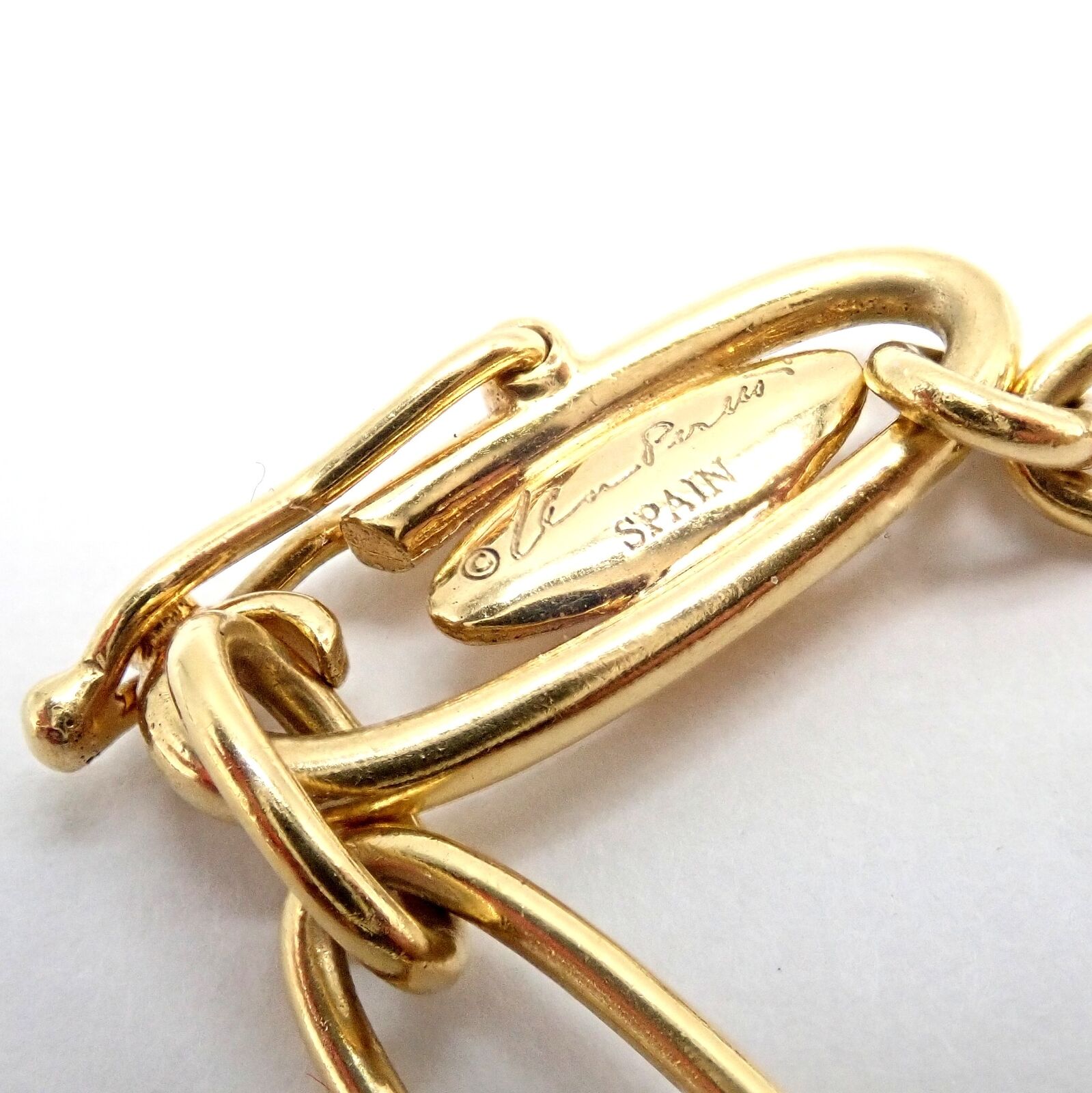 Authentic! Tiffany & Co Peretti 18k Yellow Gold 30mm Disc Pendant Necklace | Fortrove