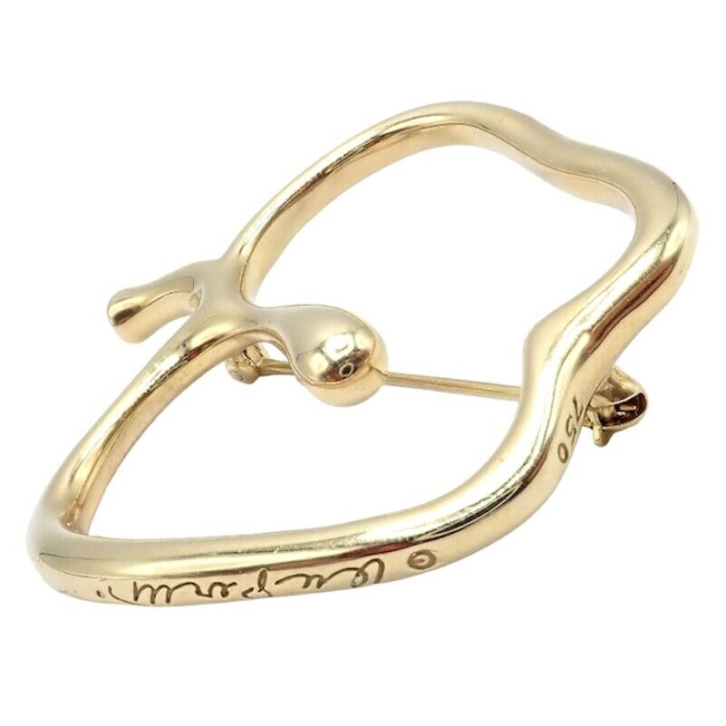 Authentic! Vintage Tiffany & Co Peretti 18k Yellow Gold Large Apple Pin Brooch | Fortrove