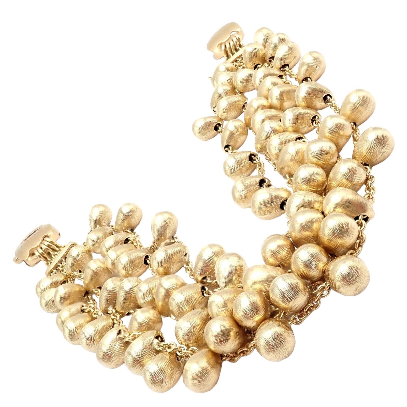 Authentic! Marco Bicego 18k Yellow Gold Five 5 Stand Acapulco Bead Bracelet | Fortrove