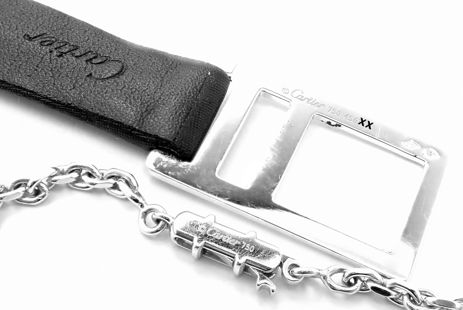 Rare! Authentic Cartier Hypnose 18k White Gold Diamond Silk Cord Chain Necklace | Fortrove