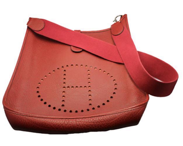 Authentic! Hermes Evelyne Brick Red Clemence Leather GM Handbag Purse | Fortrove
