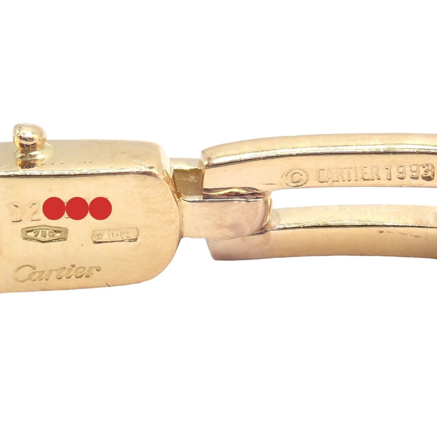 Authentic! Cartier Vintage 18k Yellow Gold Link Bracelet 1993 | Fortrove