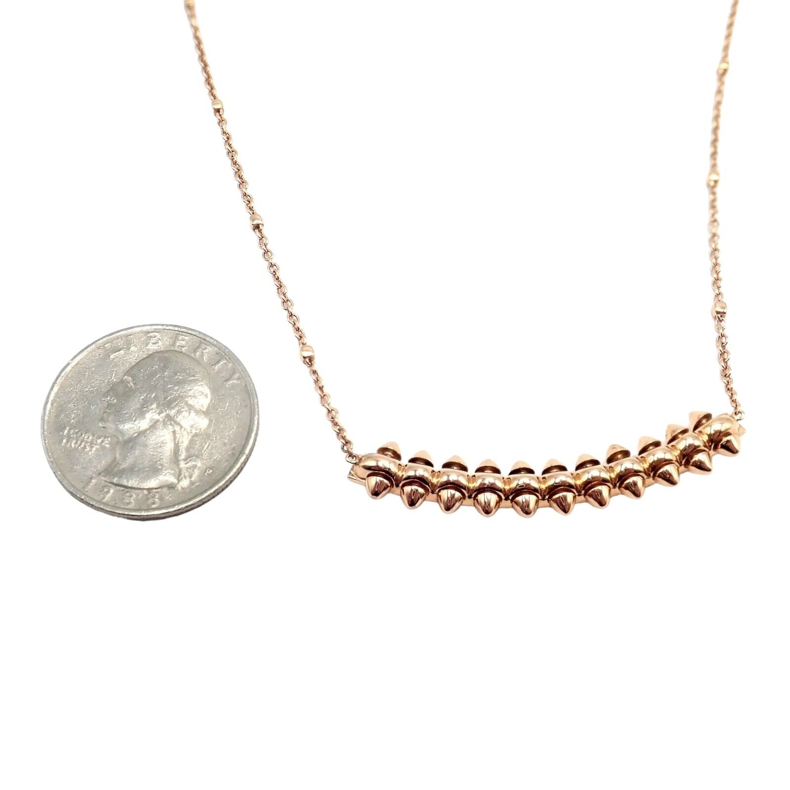 Authentic! Clash De Cartier 18k Rose Gold Large Necklace | Fortrove