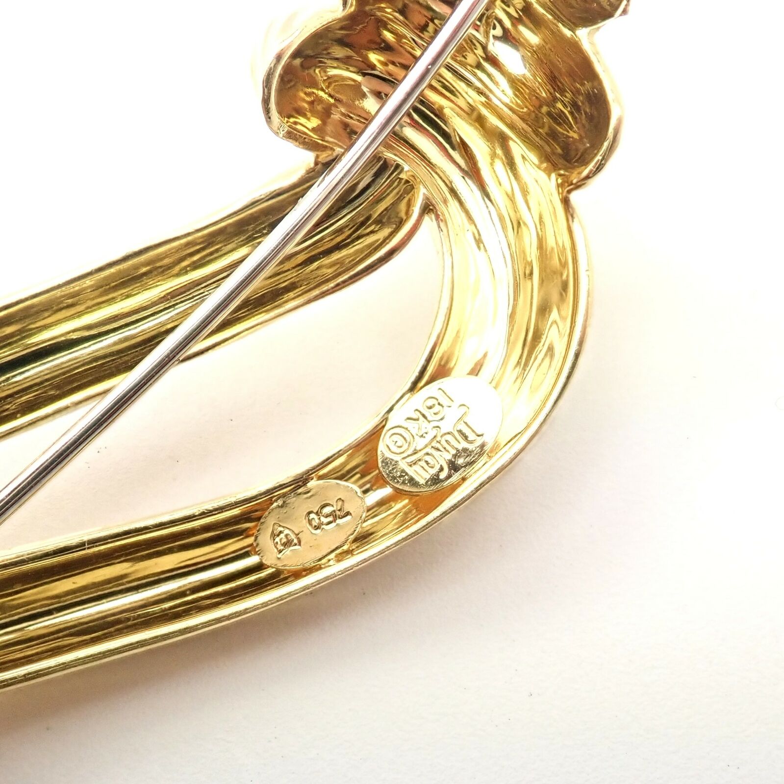 Rare! Authentic Henry Dunay 18k Yellow Gold Olympic Torch Pin Brooch | Fortrove