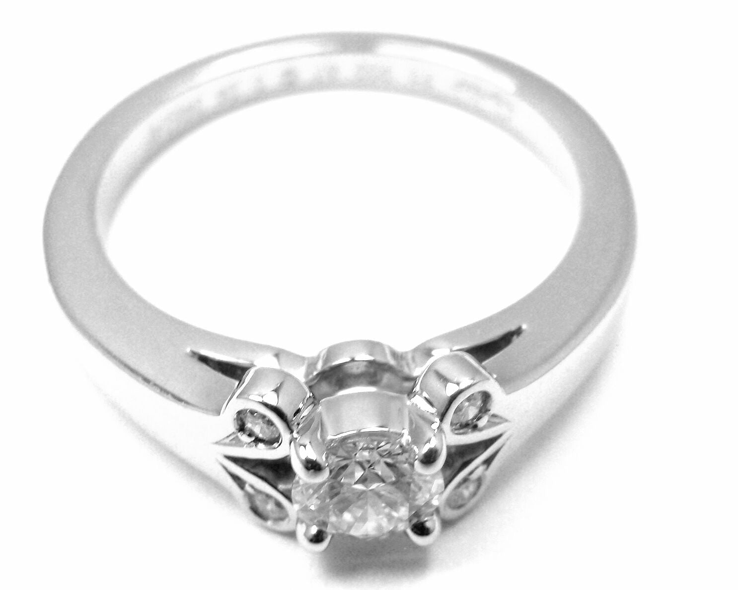 Authentic! Cartier Ballerine Platinum .24ct Diamond Engagement Ring Box Paper | Fortrove