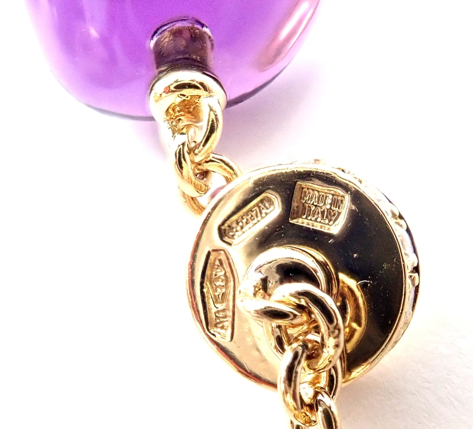 Bvlgari Jewelry & Watches:Fine Jewelry:Necklaces & Pendants Authentic! Bvlgari Bulgari Mediterranean Eden 18k Yellow Gold Amethyst Necklace