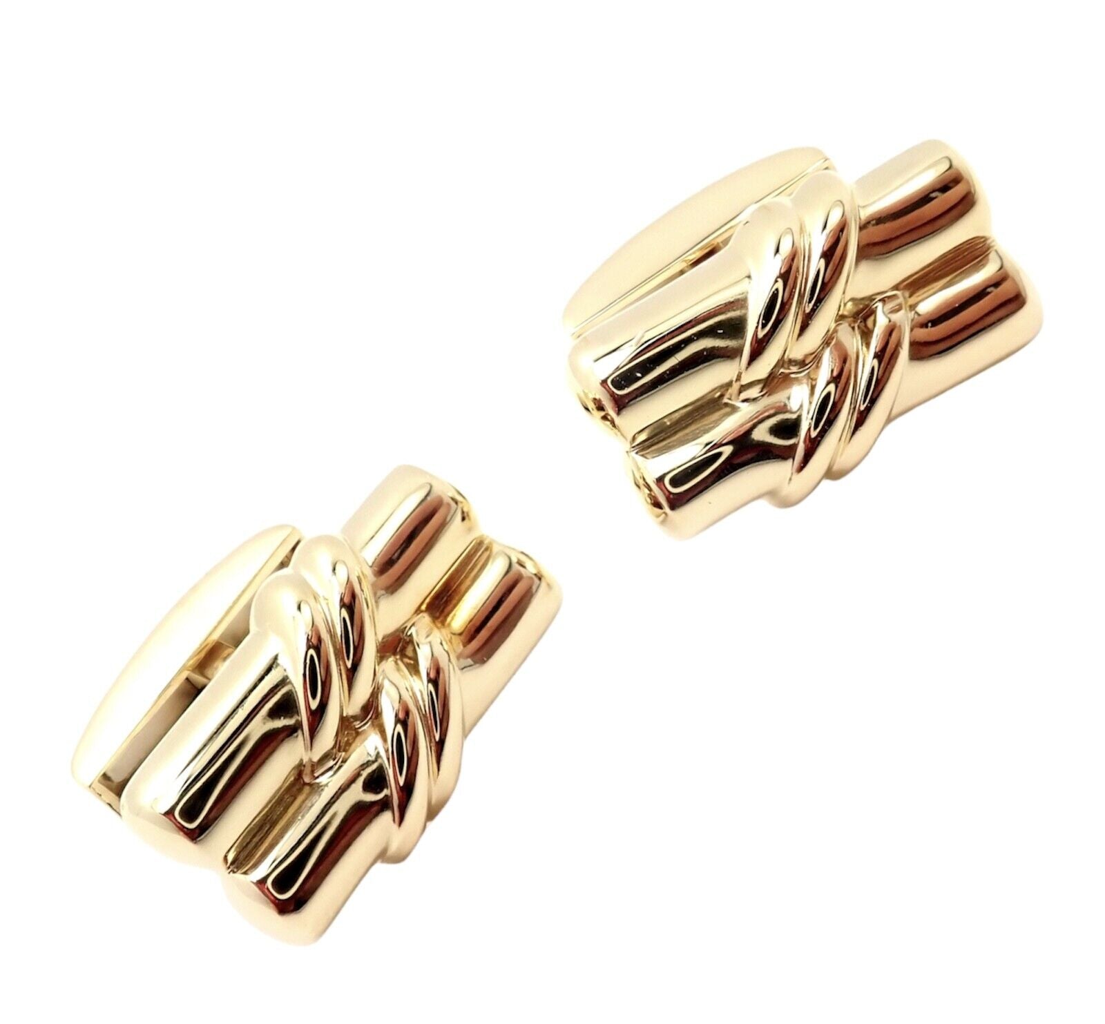 Rare! Authentic Tiffany & Co 18k Yellow Gold Double Bar Cufflinks | Fortrove