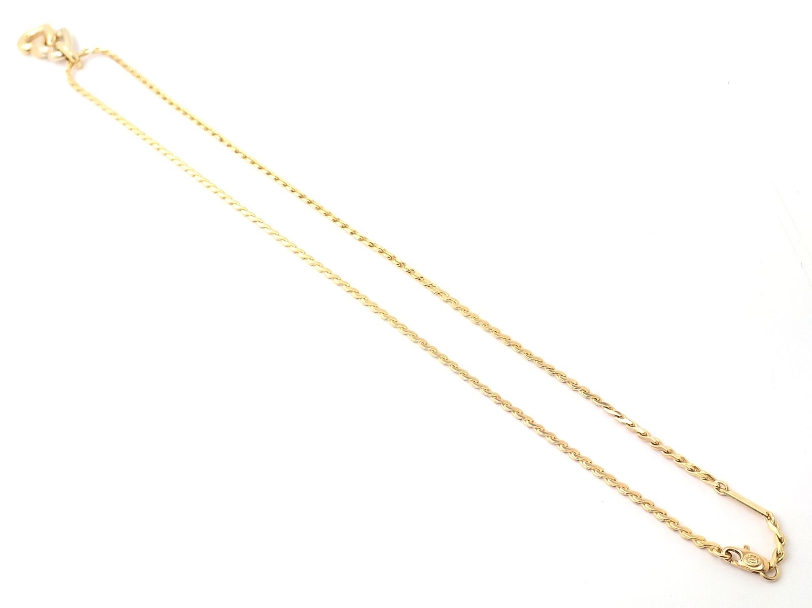 Authentic! Cartier 18k Yellow White Gold Double Heart Pendant S Chain Necklace | Fortrove
