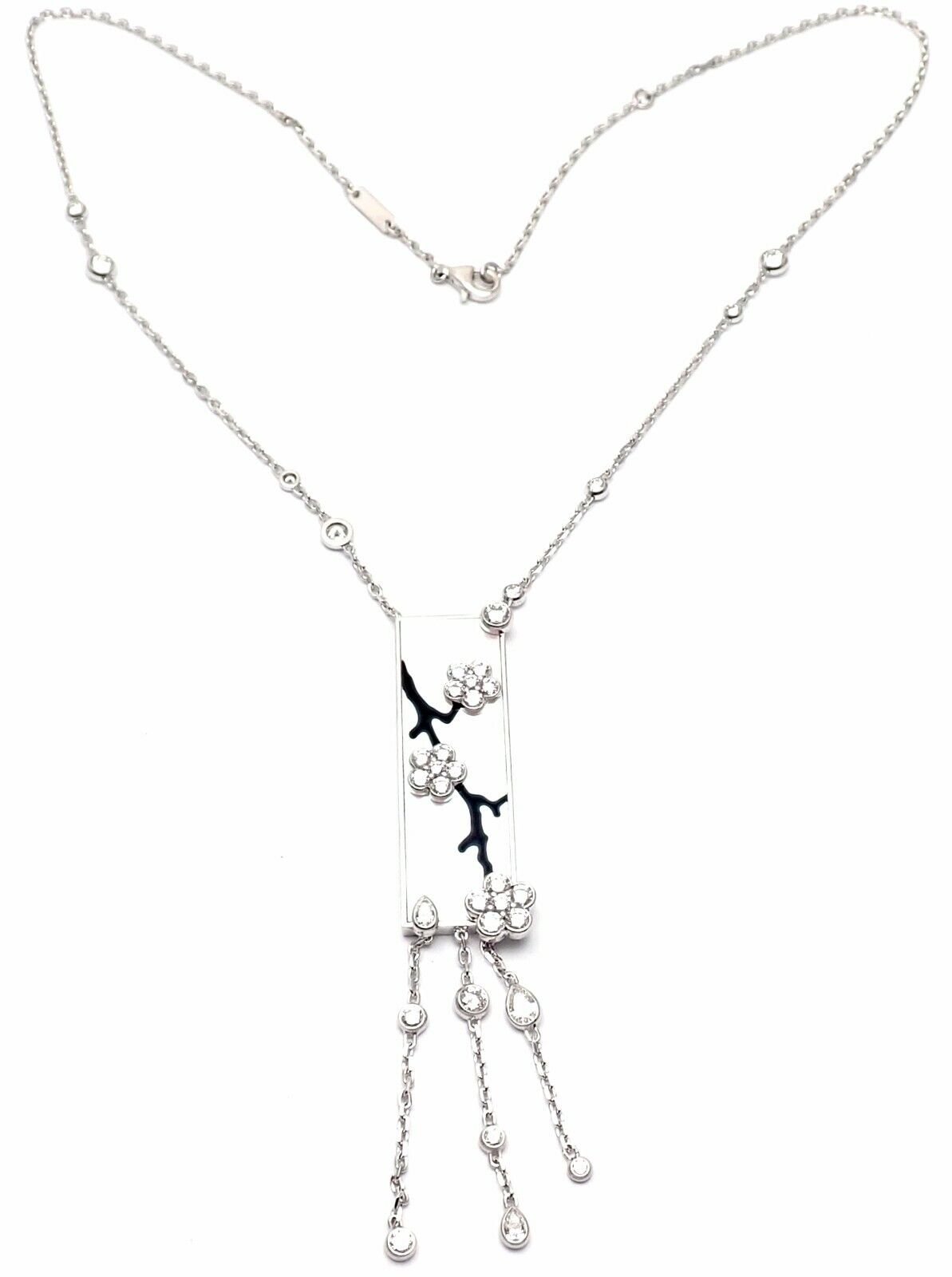 Authentic! Van Cleef & Arpels Miroir Des Eaux 18k Gold Diamond MOP Necklace | Fortrove