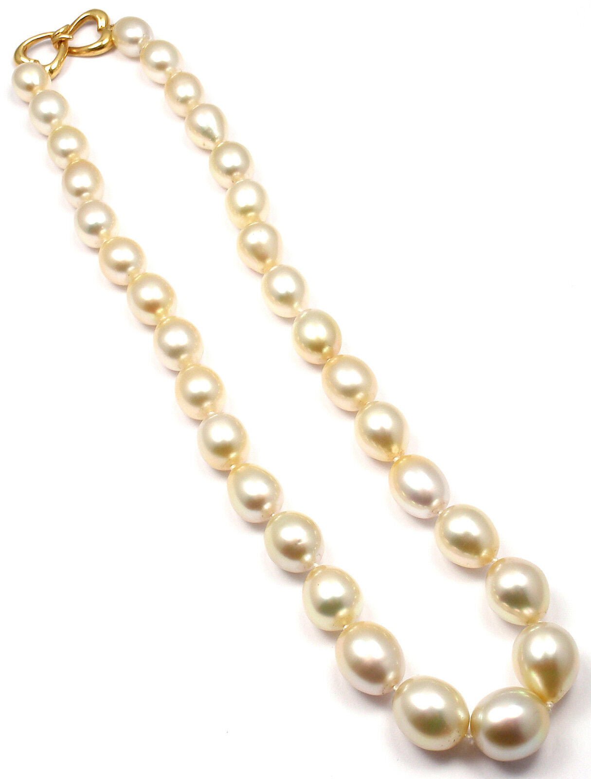 Rare! Authentic Andrew Clunn 18k Yellow Gold Golden Tahitian Pearl Necklace | Fortrove