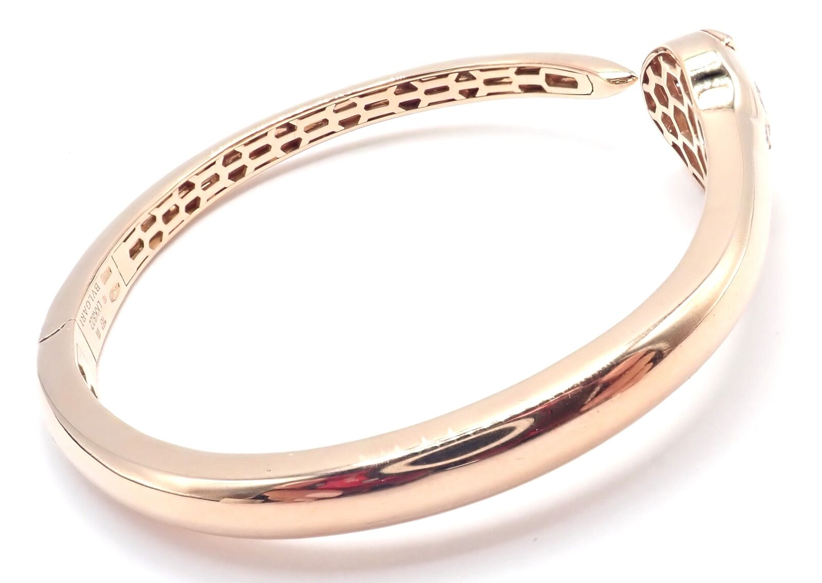 Bvlgari Jewelry & Watches:Fine Jewelry:Bracelets & Charms Authentic! Bulgari Bvlgari Serpenti 18k Gold Diamond Rubellite Bangle Bracelet