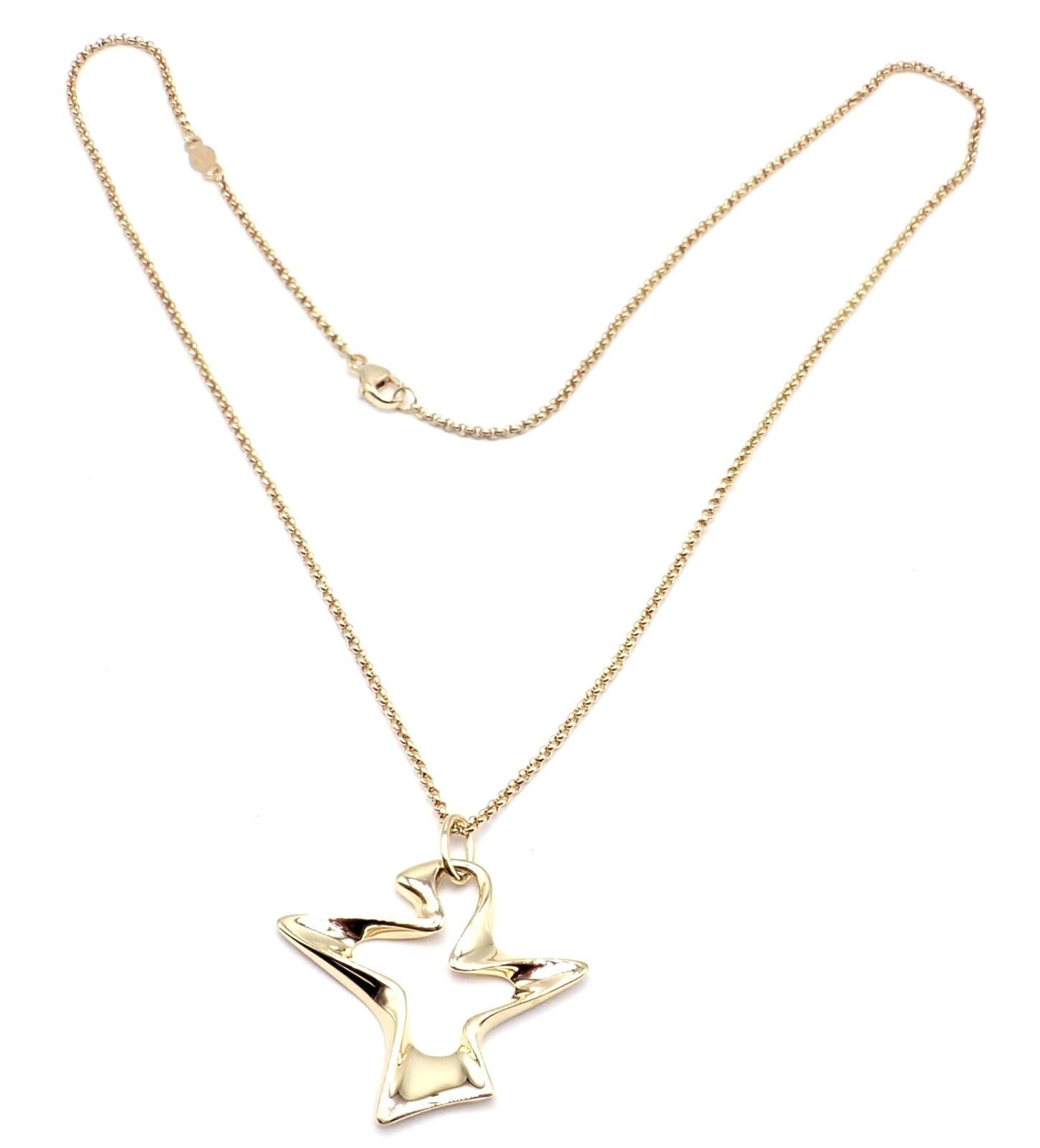 Authentic! Georg Jensen Bird 18K Yellow Gold Pendant Necklace 2000 | Fortrove