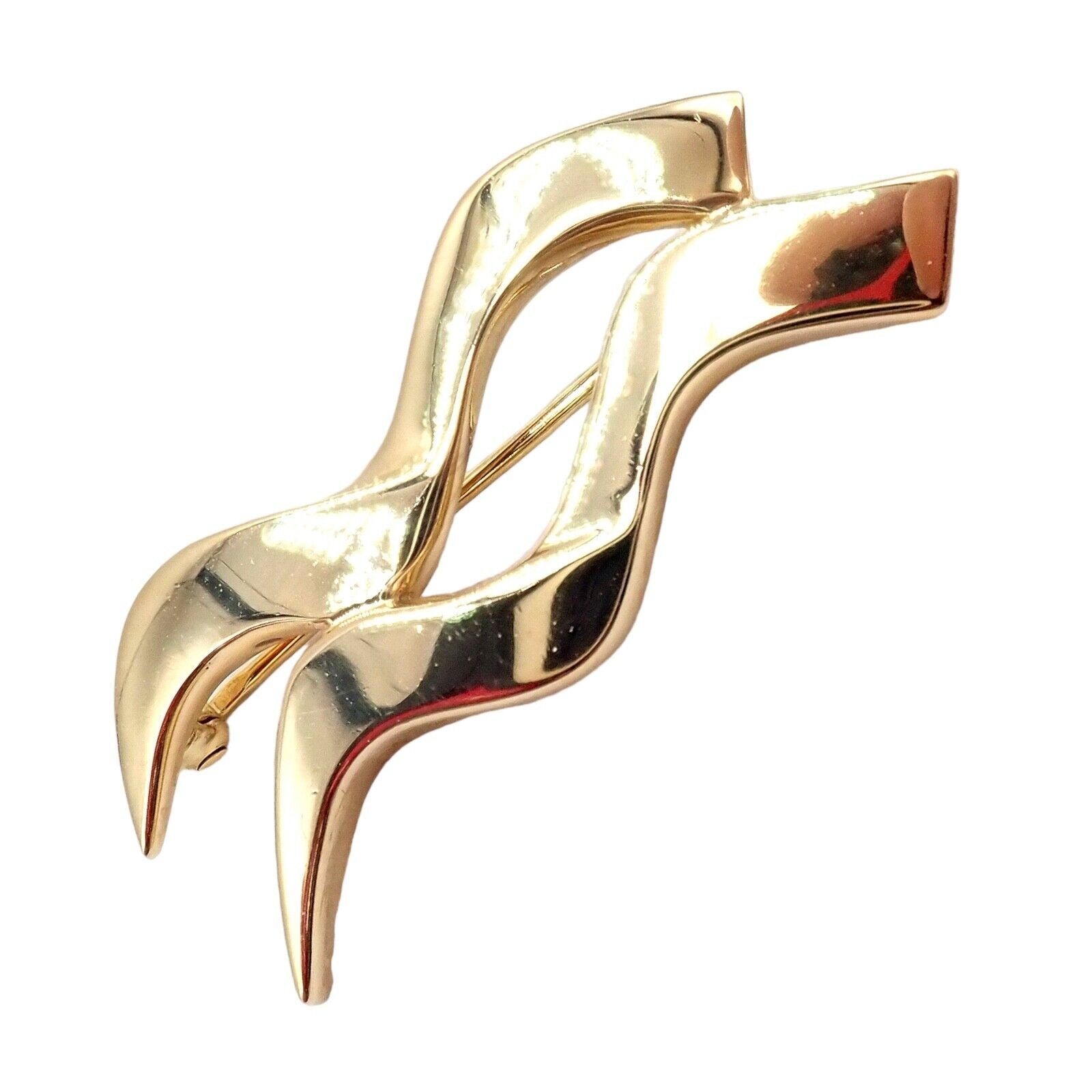 Authentic! Tiffany & Co 18k Yellow Gold Picasso Zodiac Aquarius Brooch Pin | Fortrove