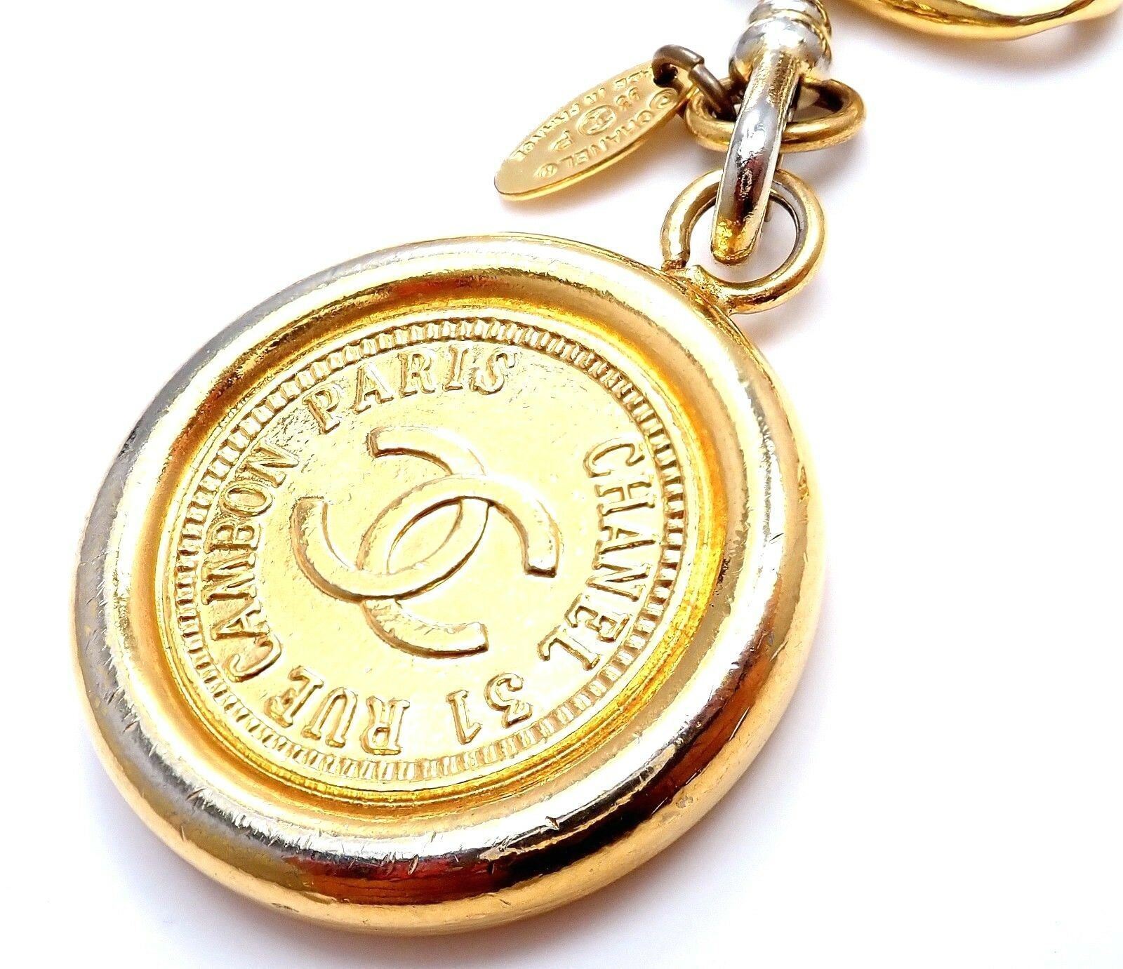 Amazing Authentic Chanel Gold Tone Draped Clasp Belt Necklace 34" | Fortrove