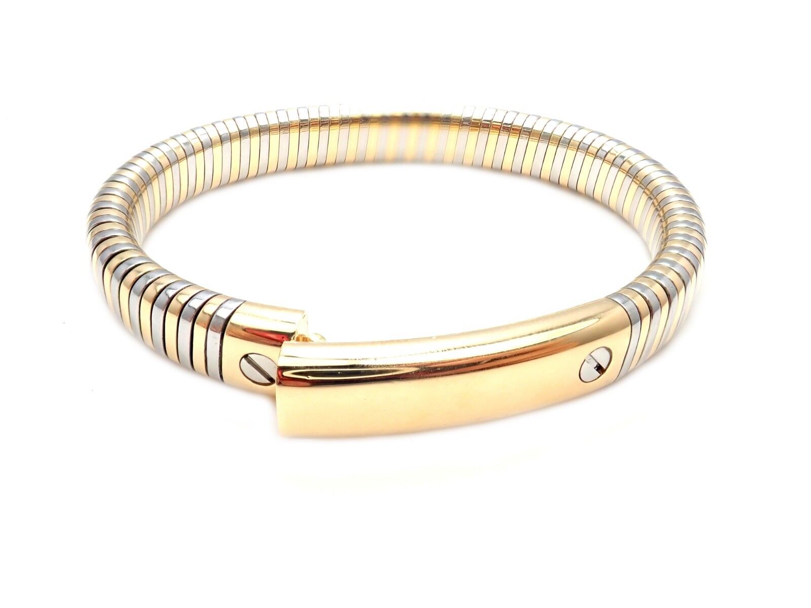 Van Cleef & Arpels Jewelry & Watches:Fine Jewelry:Bracelets & Charms Authentic! Vintage Van Cleef & Arpels 18k Yellow Gold Steel Bangle Bracelet
