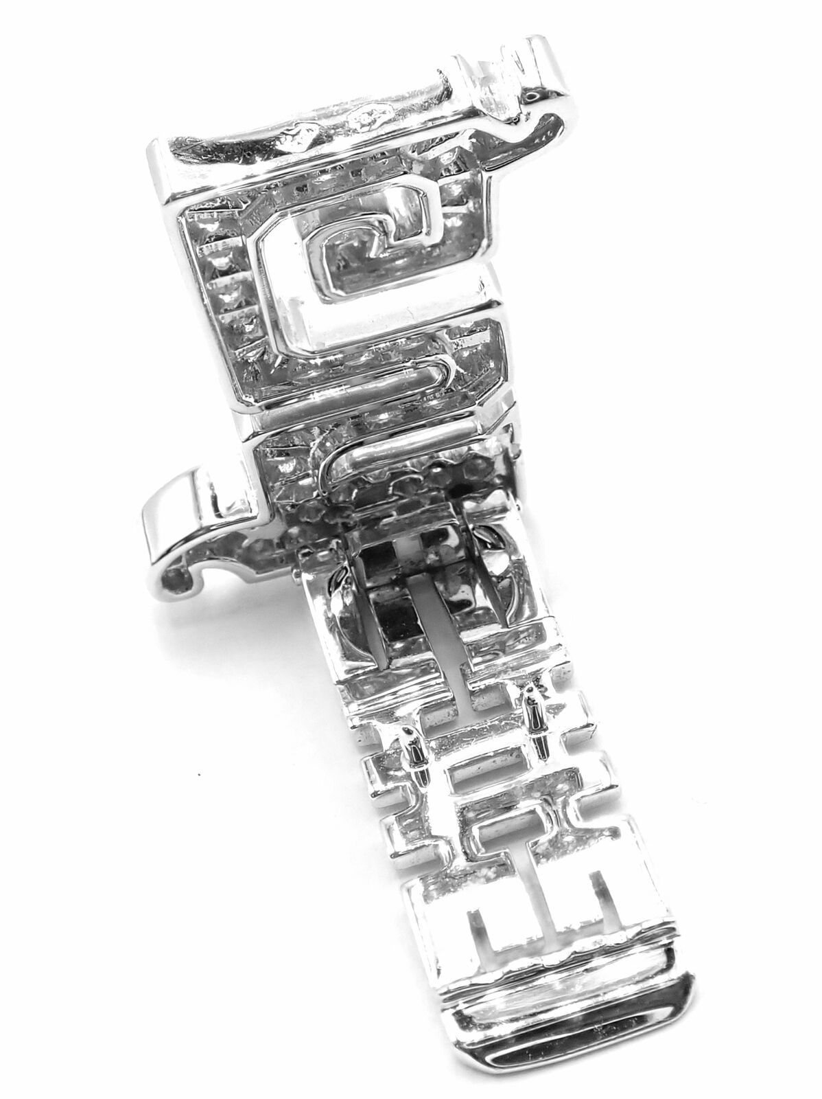 Authentic! Cartier Le Baiser Du Dragon 18k White Gold Diamond Ruby Pin Clip | Fortrove