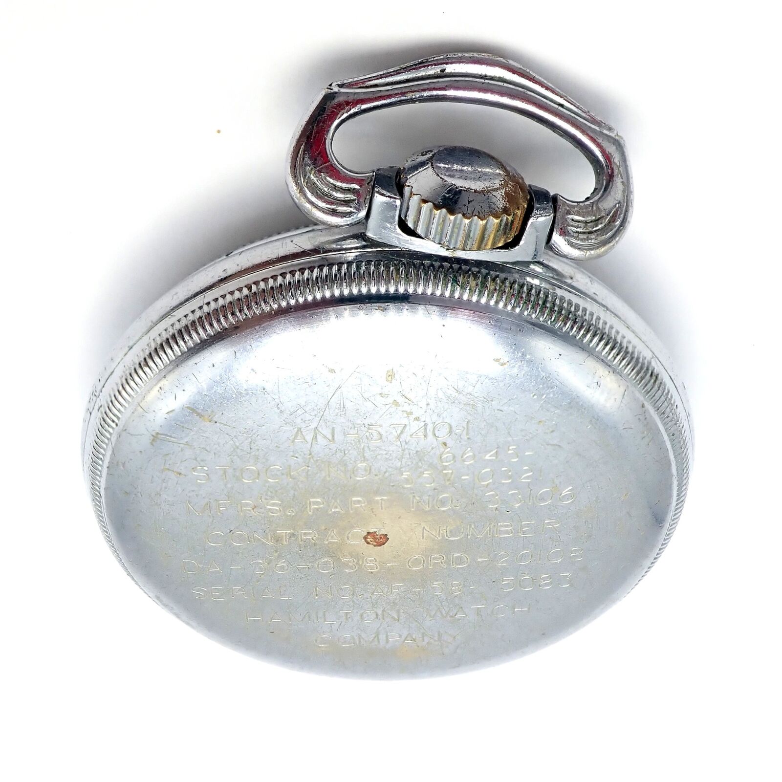 Hamilton GCT Pocket Watch 22 Jewels Dates To 1942 Keeps Exceptional Time 4992B | Fortrove